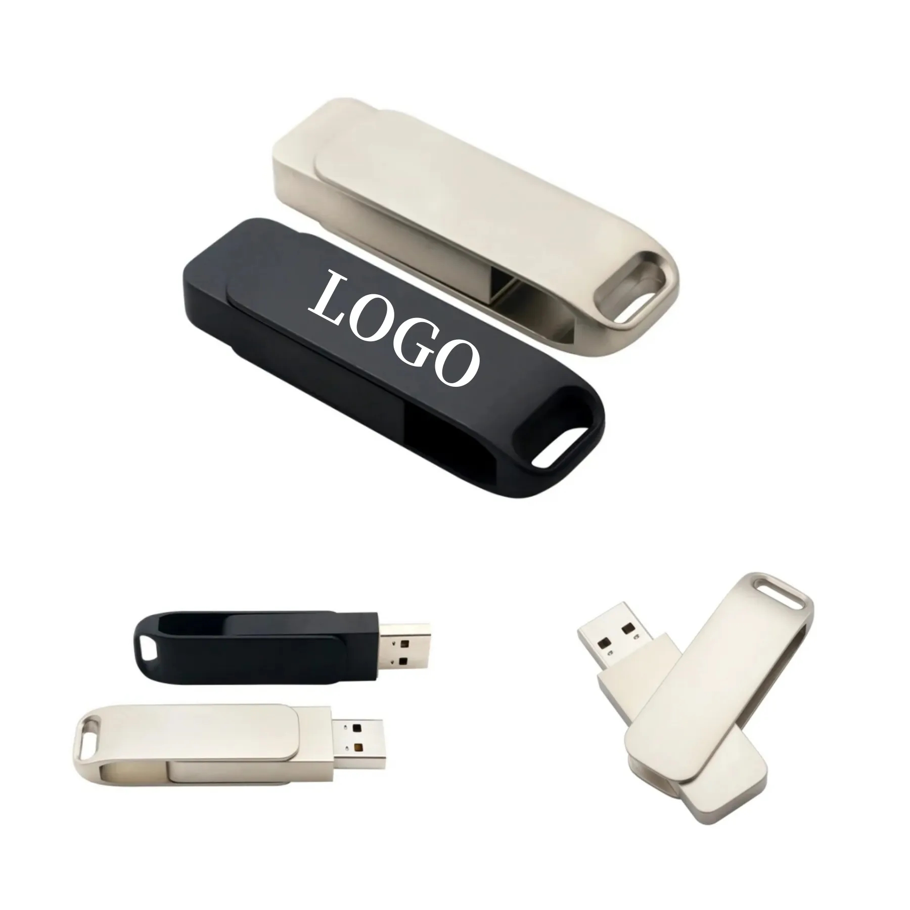 High Speed USB 3.0 Metal Swivel Twister Flash Drive 16GB