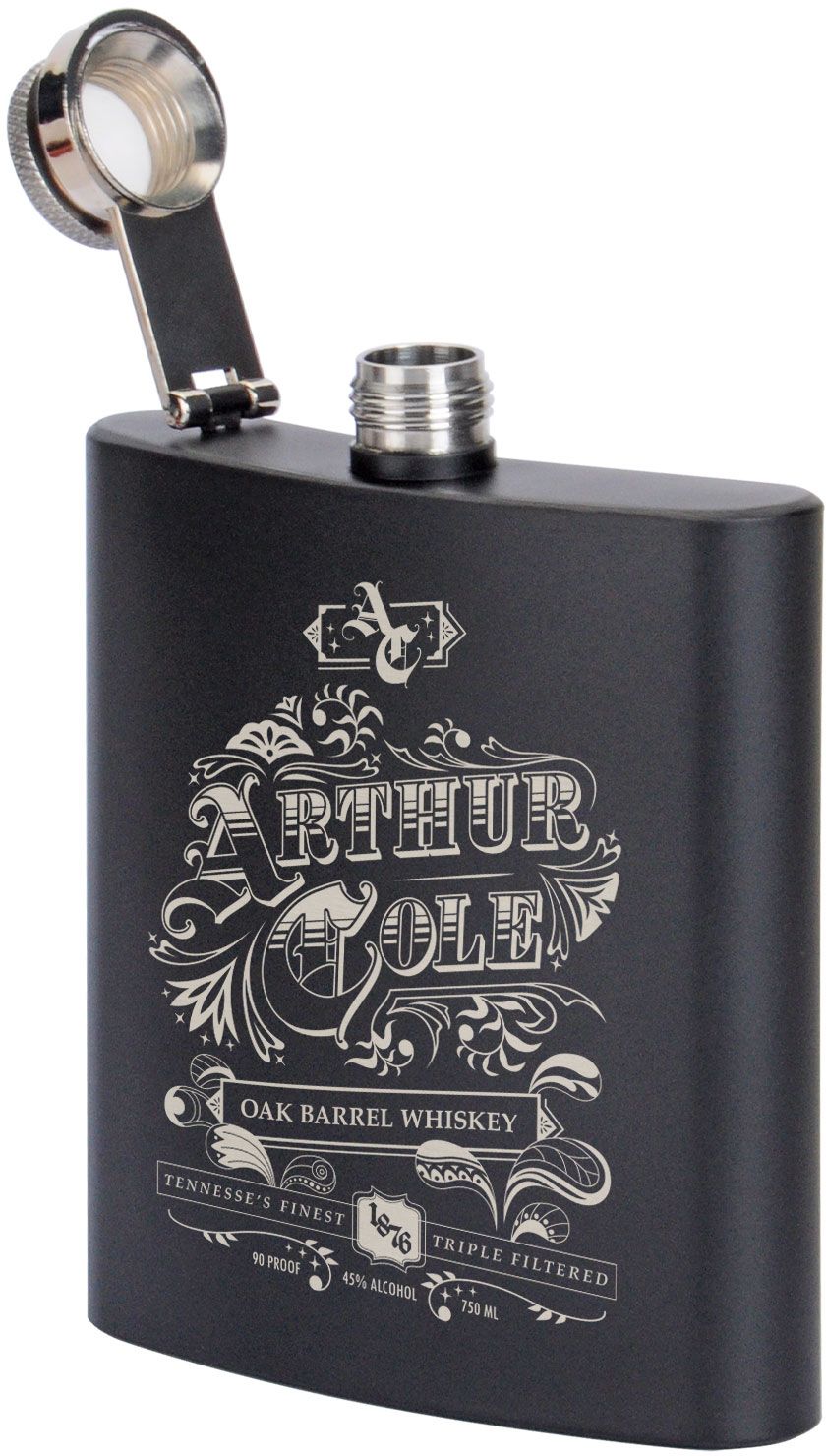 SARATOGA STAINLESS FLASK 6 OZ 8