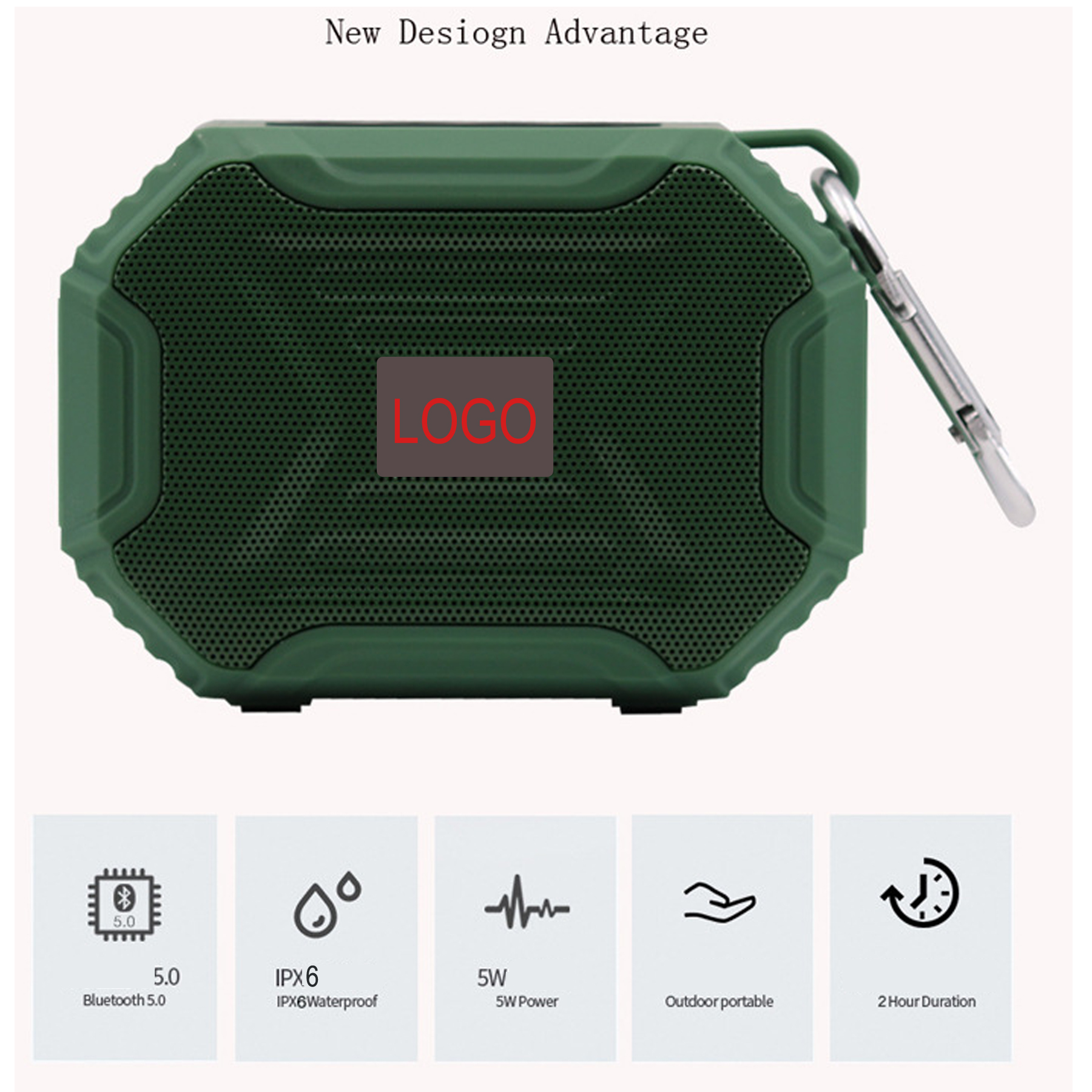 Waterproof Mini Wireless Shower Speaker 4