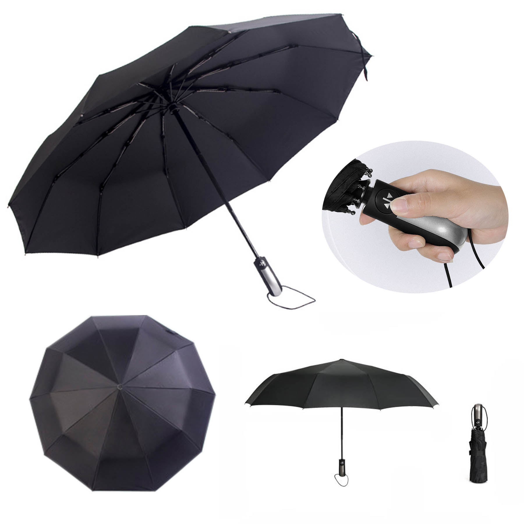41" Auto Open Folding Umbrella 2