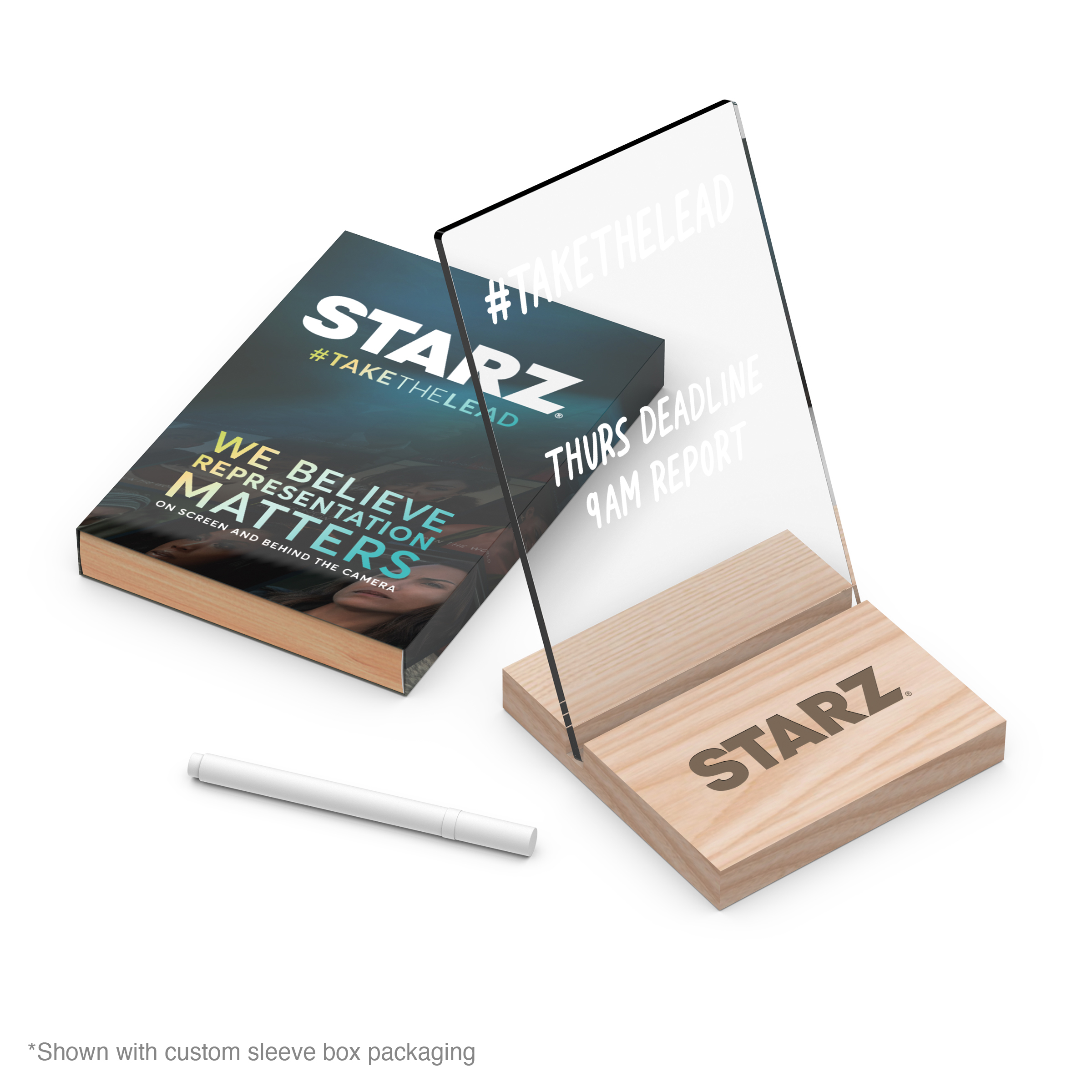 ClearPad Eco : Reusable transparent memo pad with maple wood base 4