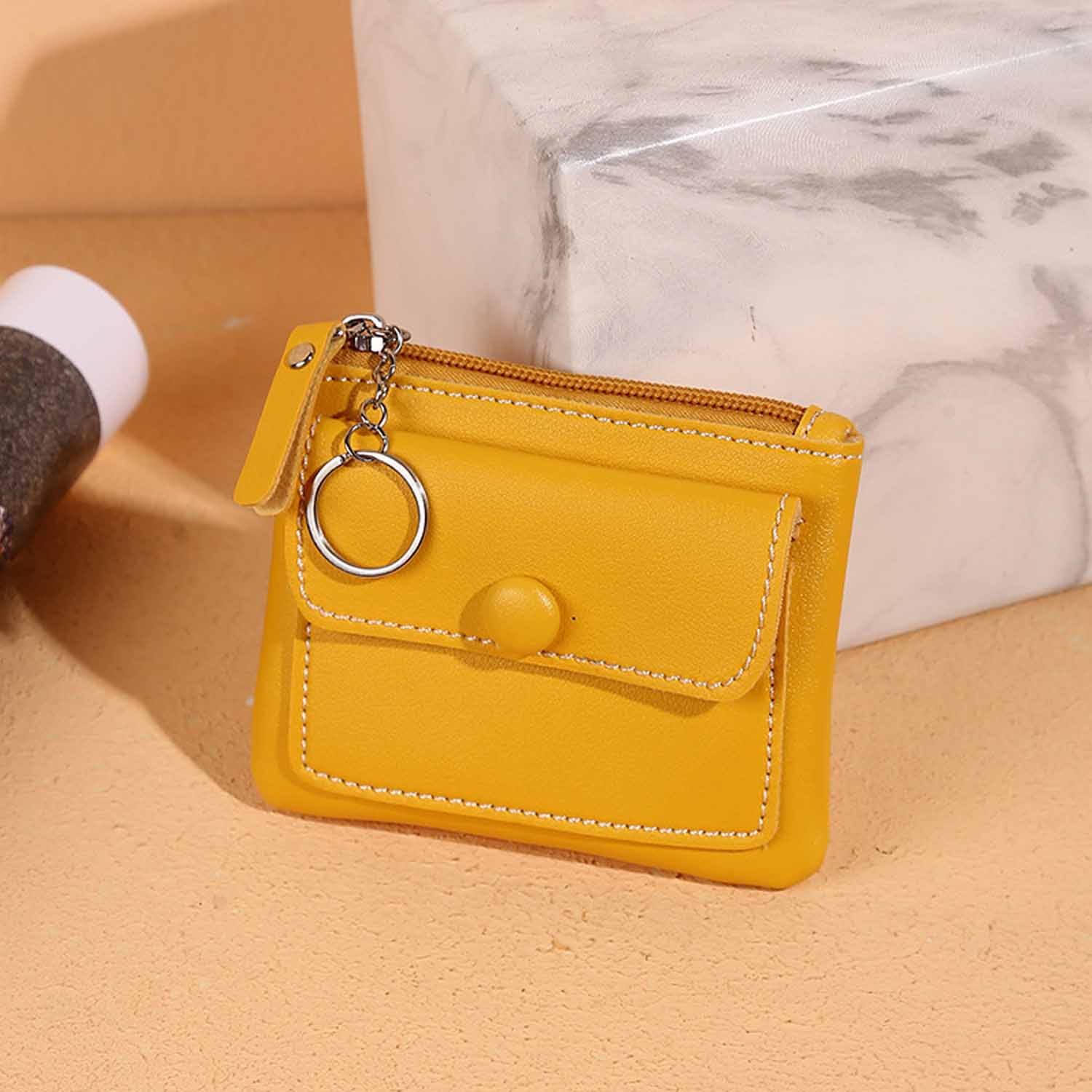 Pocket Credit Card Cases Zipper Wallet Coin Pouch Mini Purse 6
