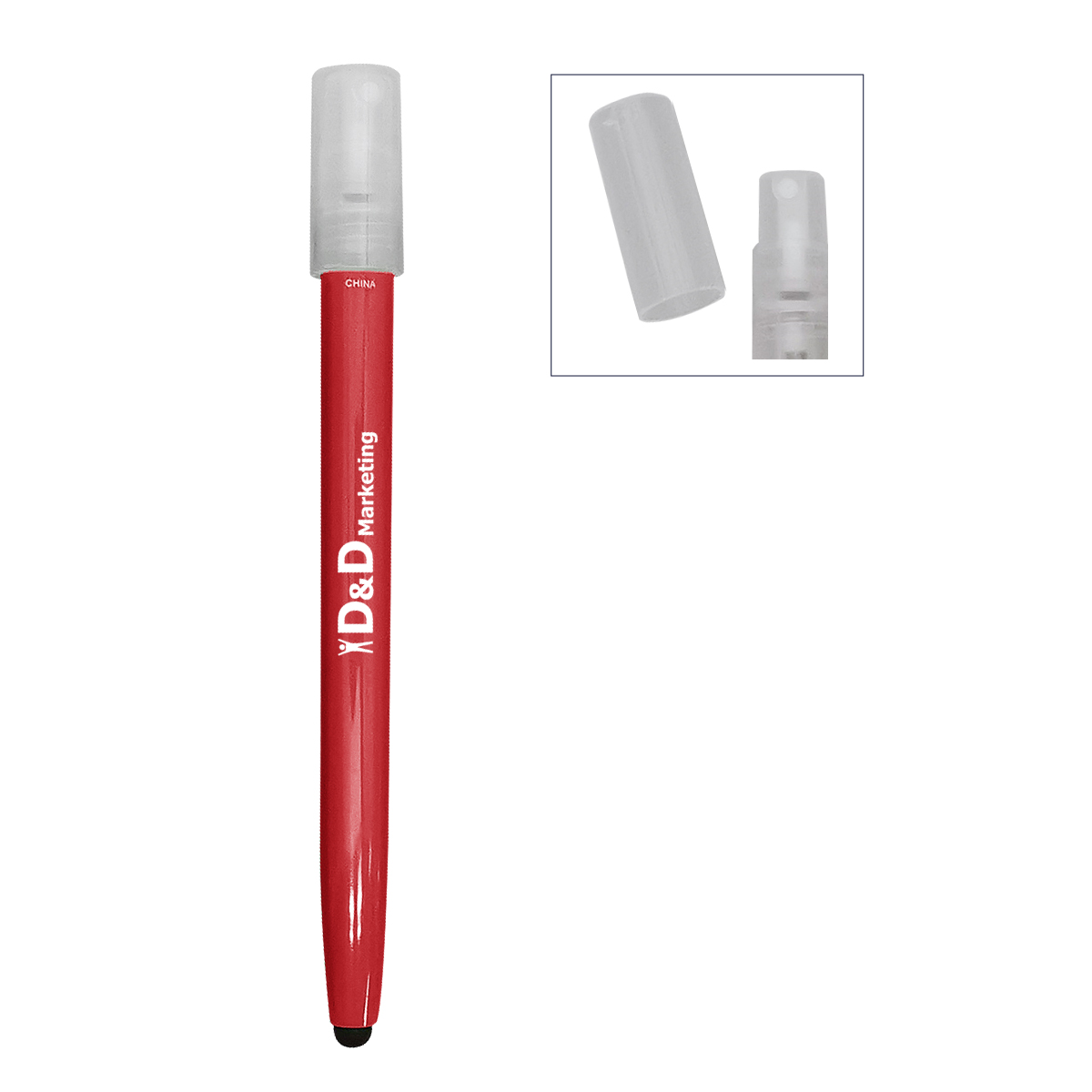 .85 Oz. Hand Sanitizer Spray Bottle With Stylus