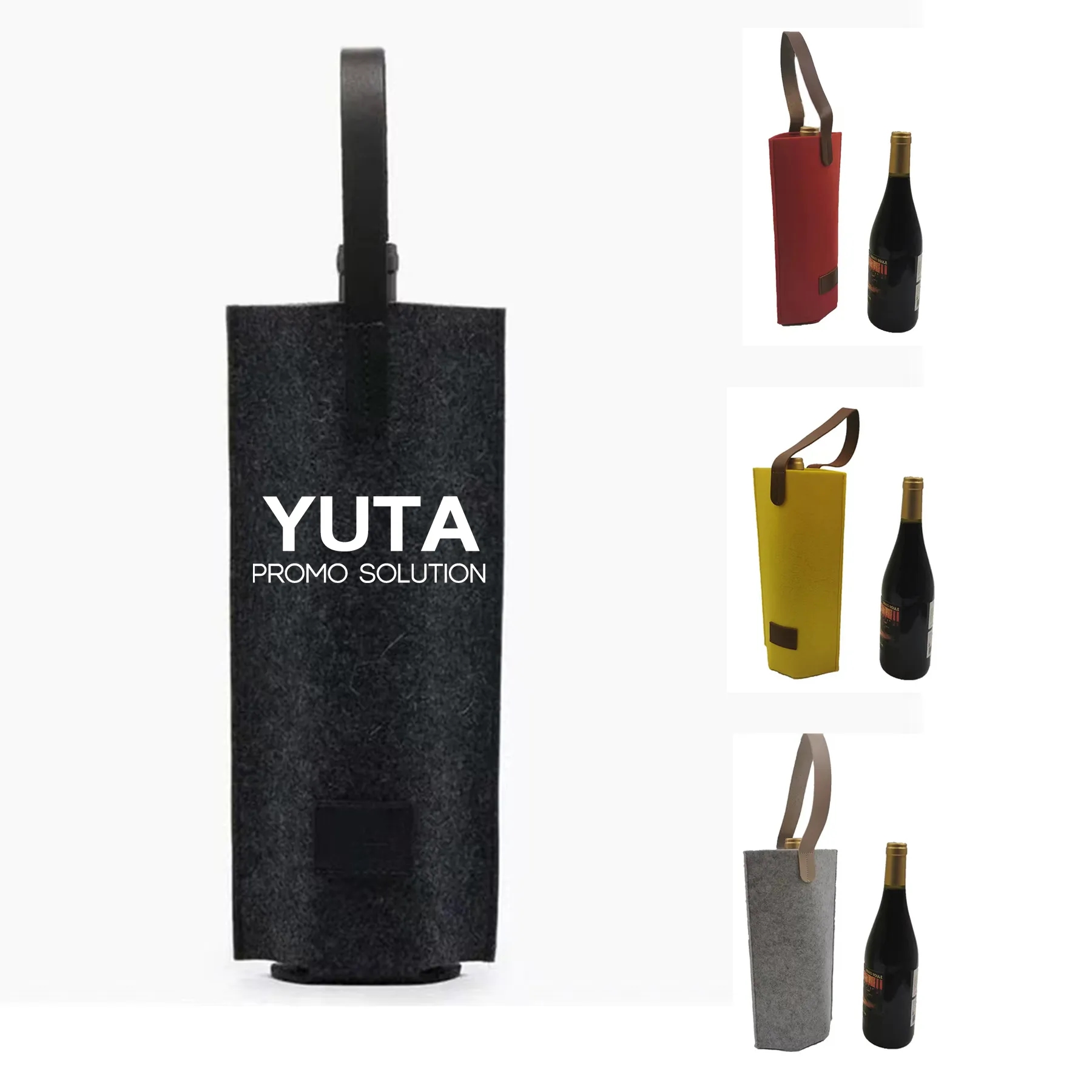 Single Felt Wine Bottle Bag 1