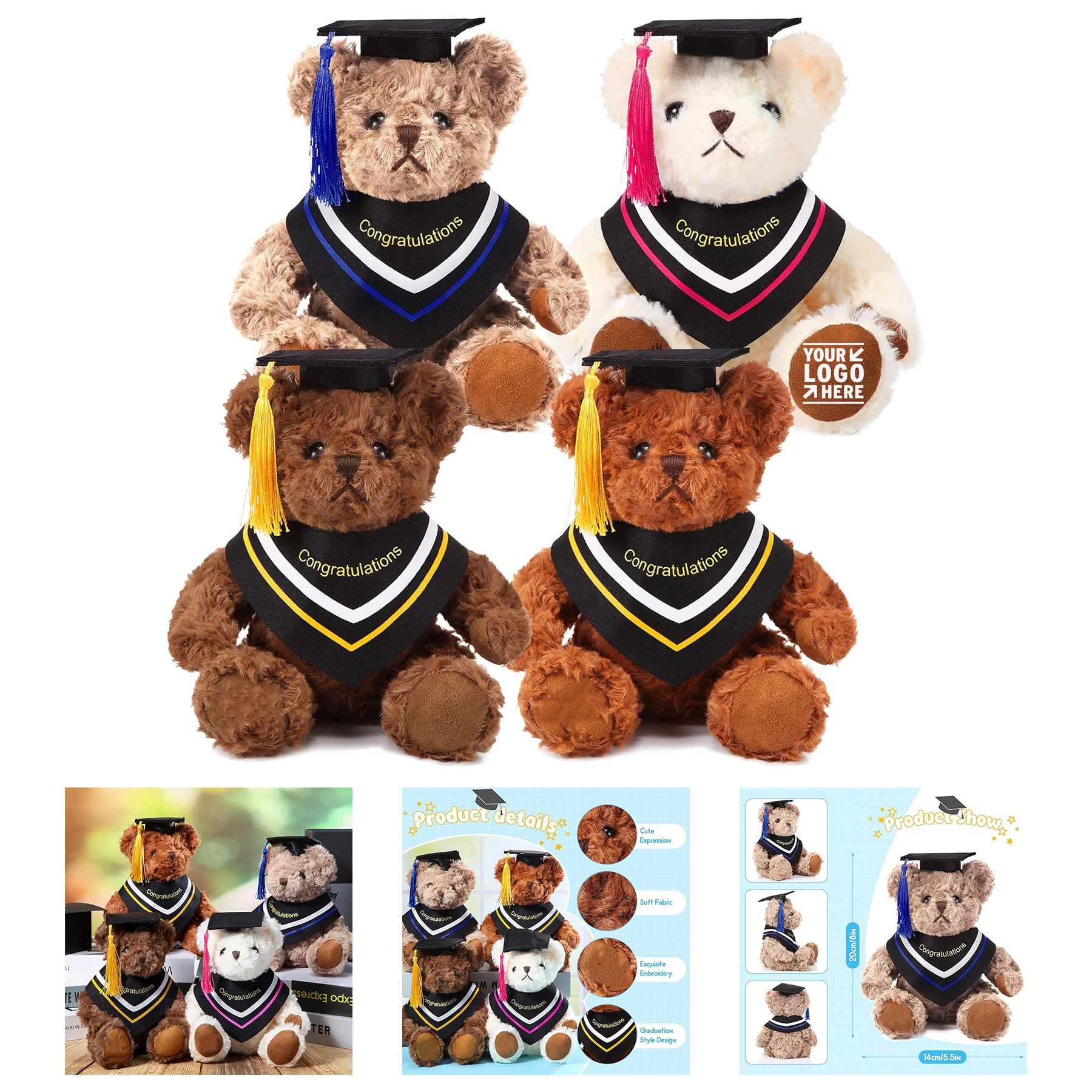 Graduation Plush Bear Toy