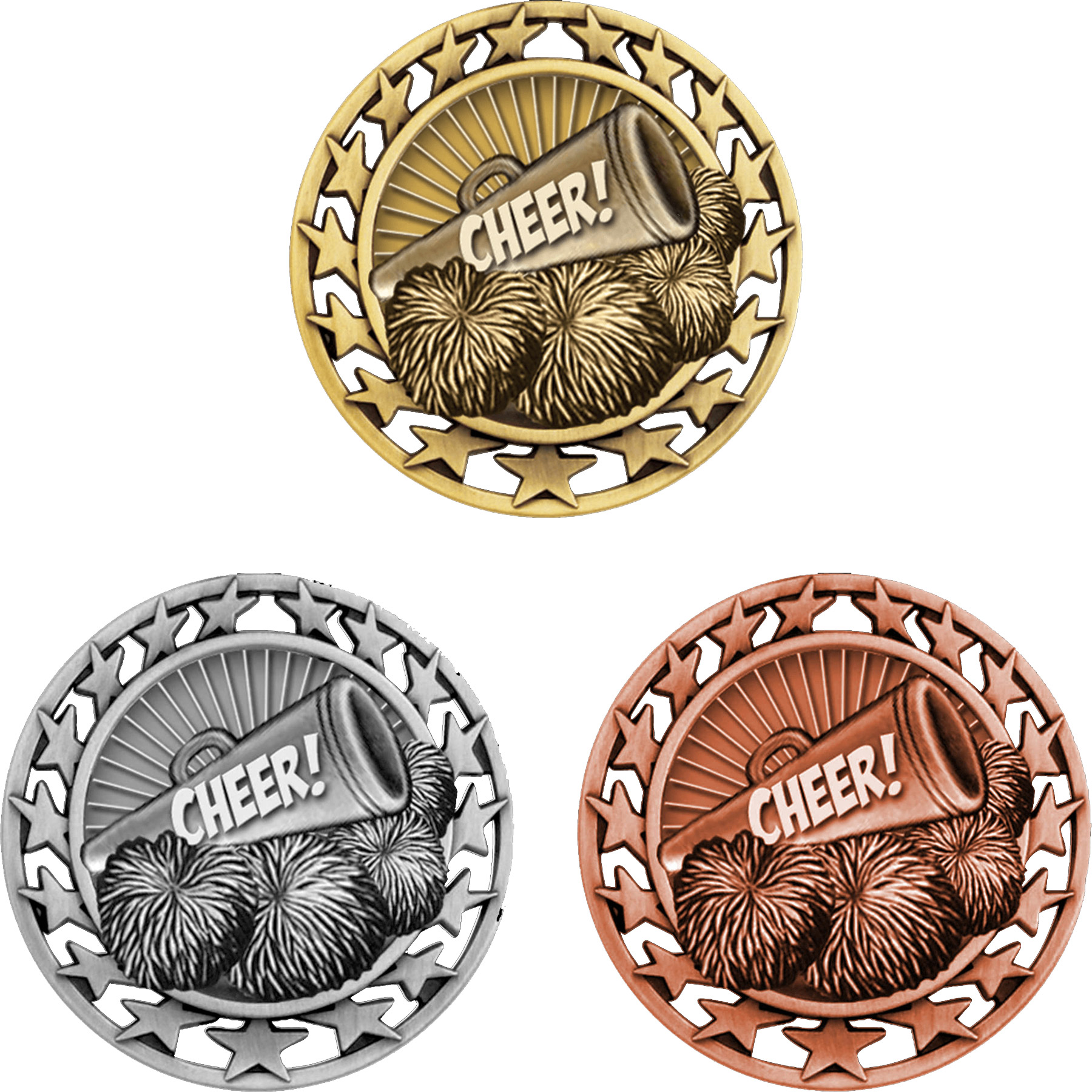 Stock Star Sports Medals: Cheerleading