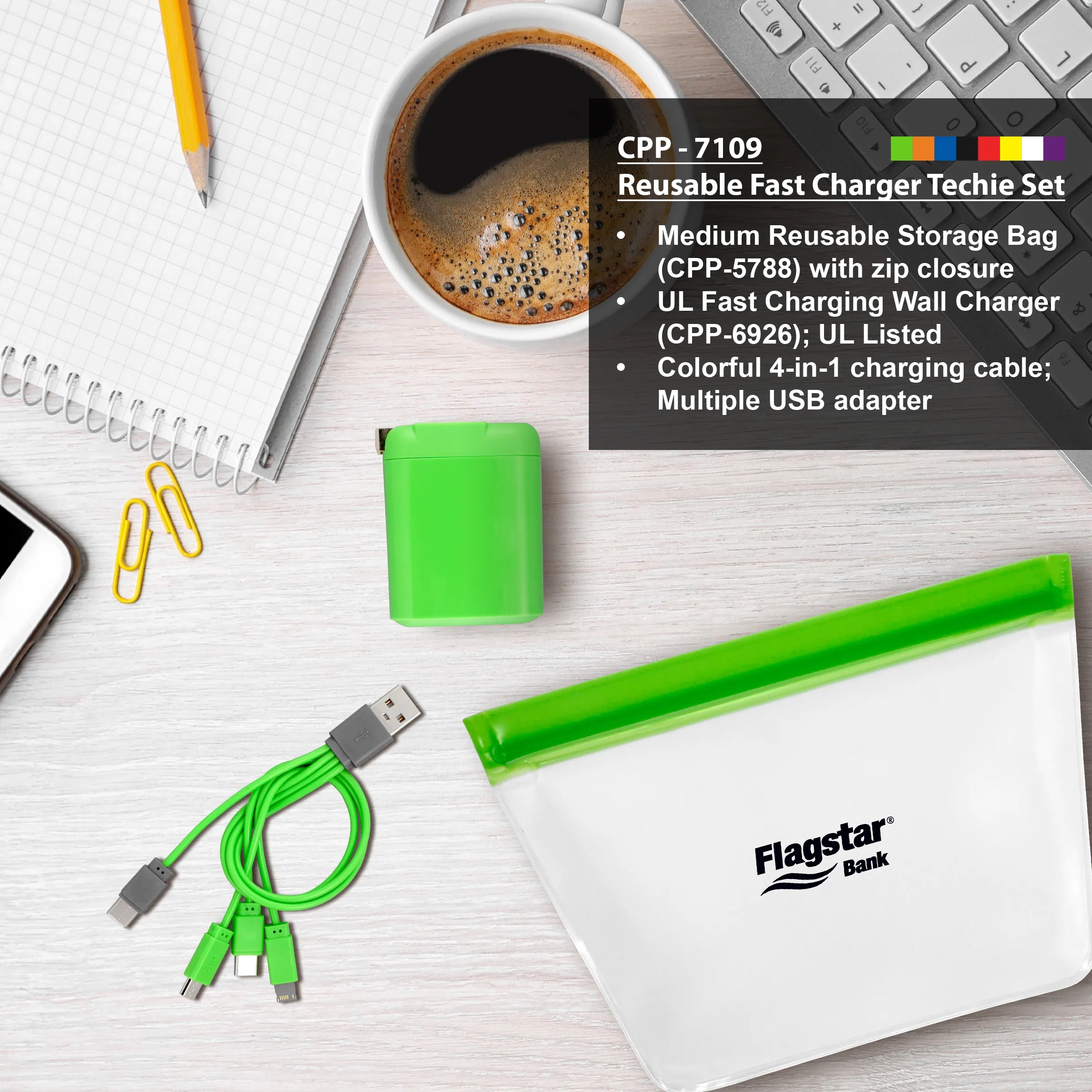 REUSABLE FAST CHARGER TECHIE SET 8