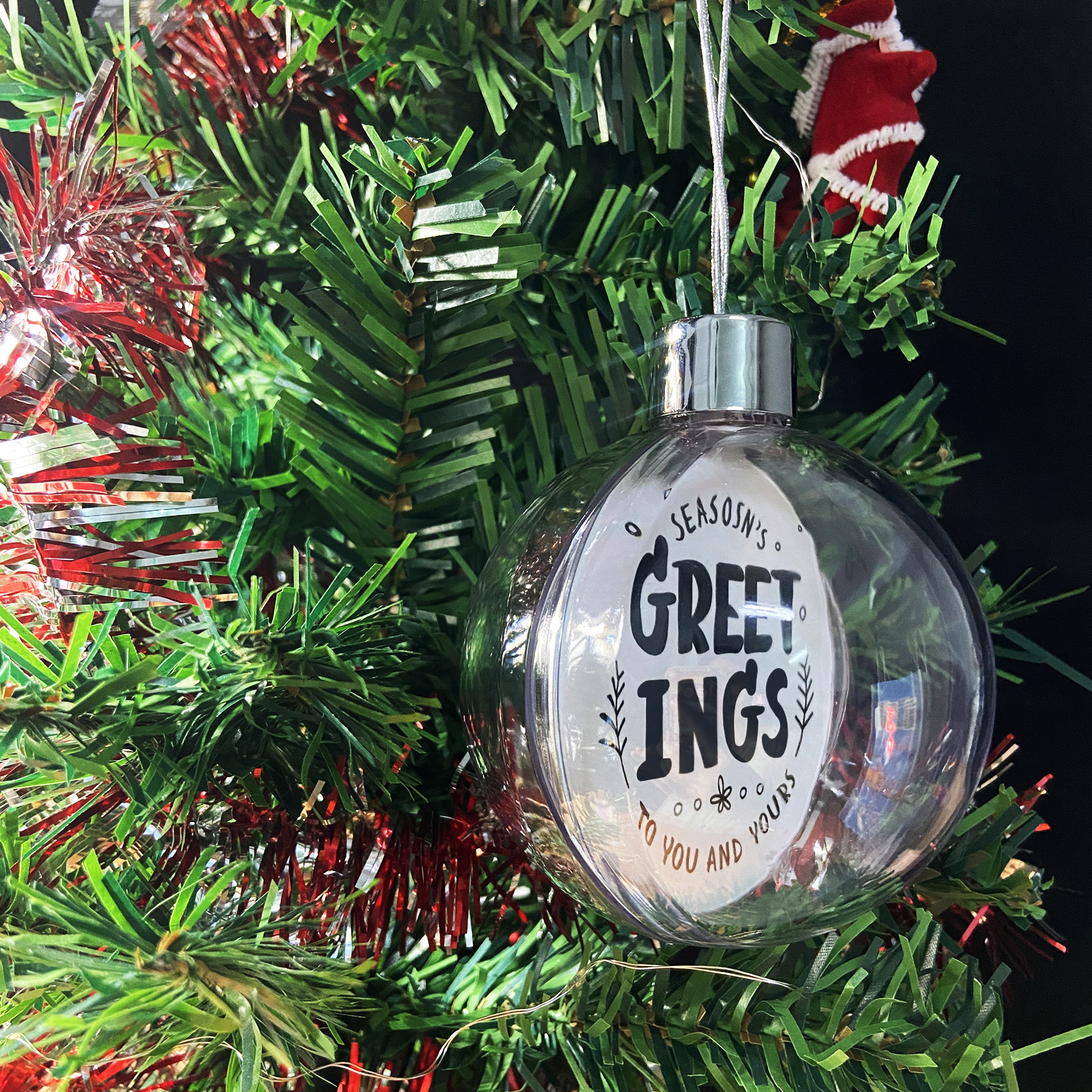 Free Shipping Low MOQ. Clear Ball Full Color Aluminum Sheet Ornament 10