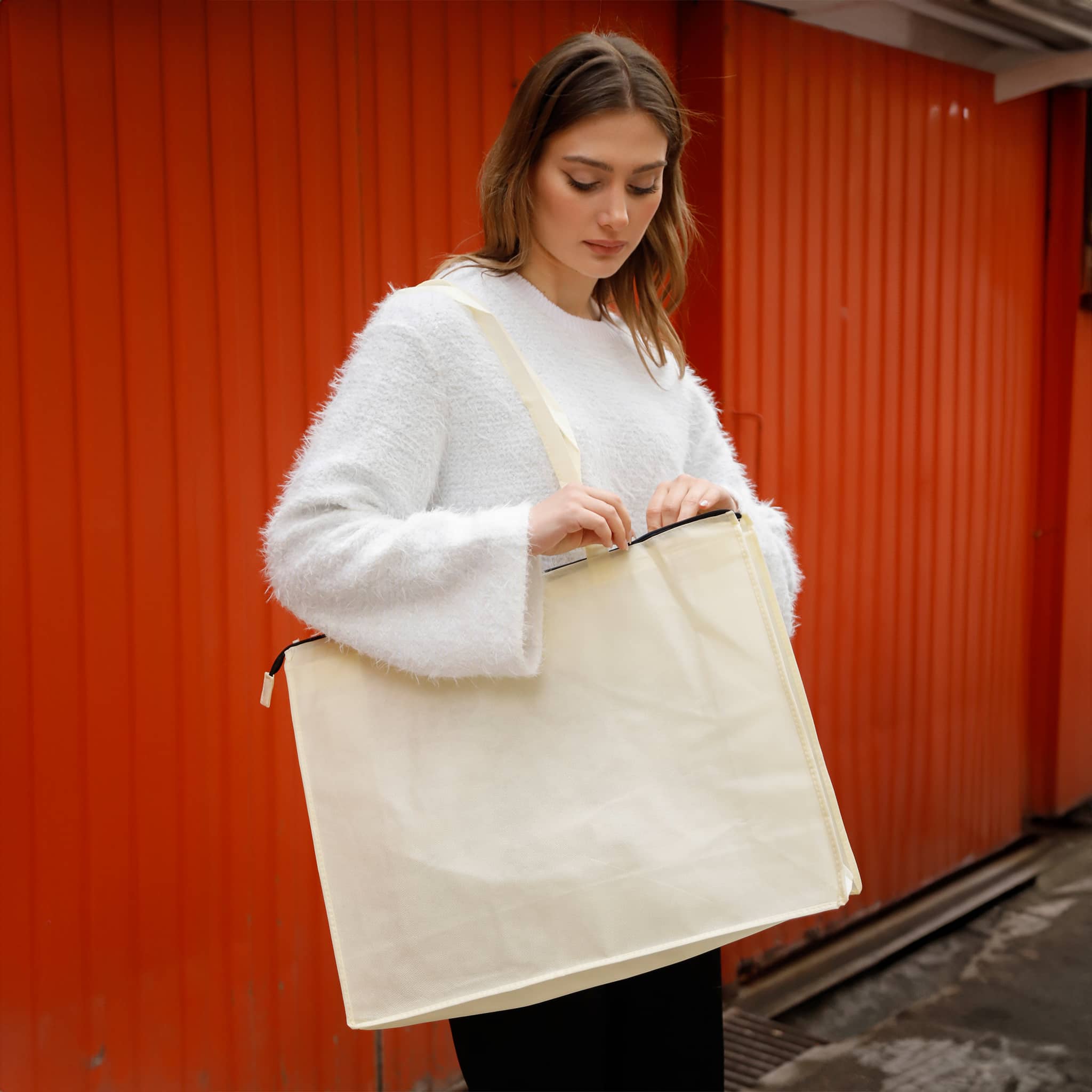 Carry All Zippered Non-Woven Tote Bag 20