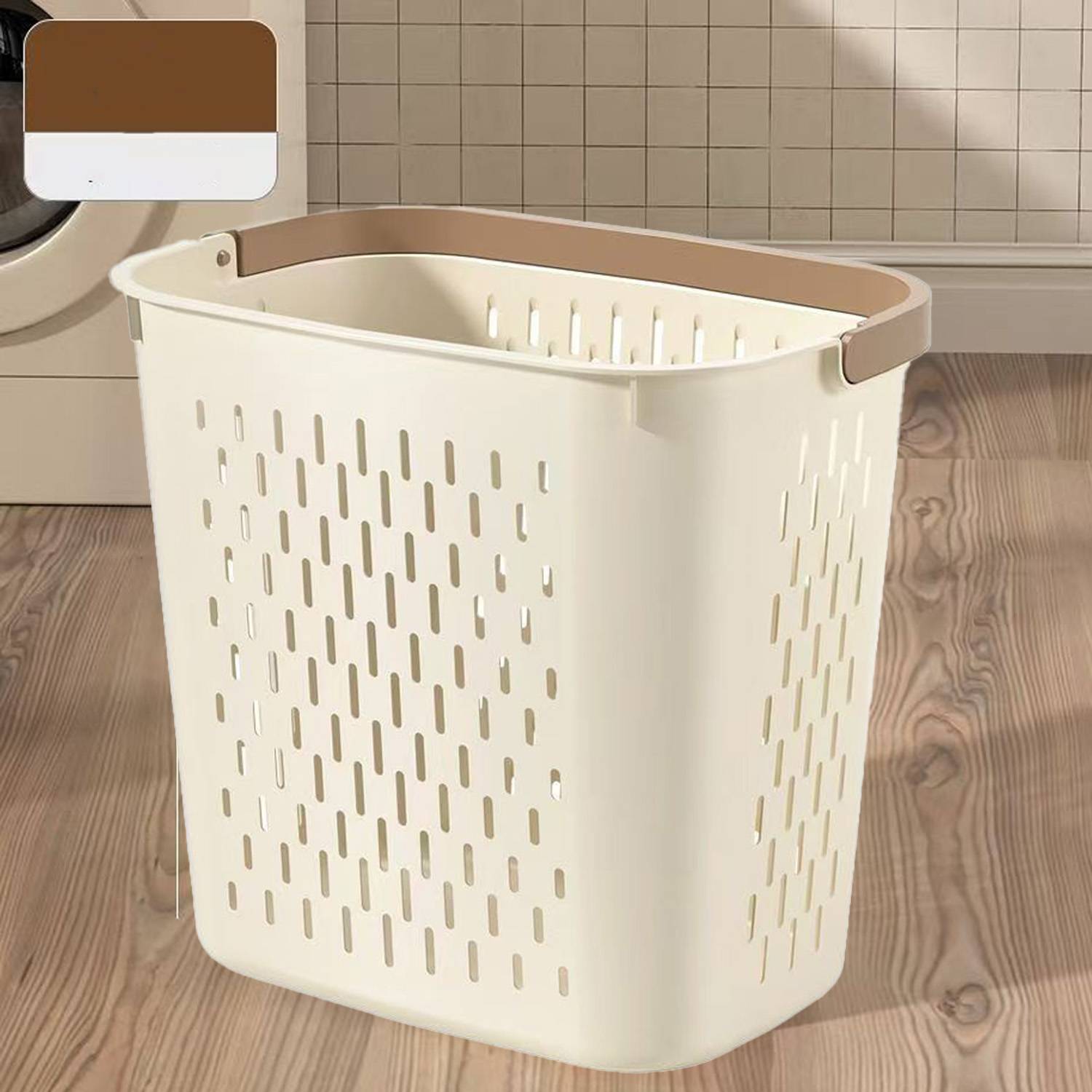 Home Bathroom Laundry Hamper w/ Handle 4