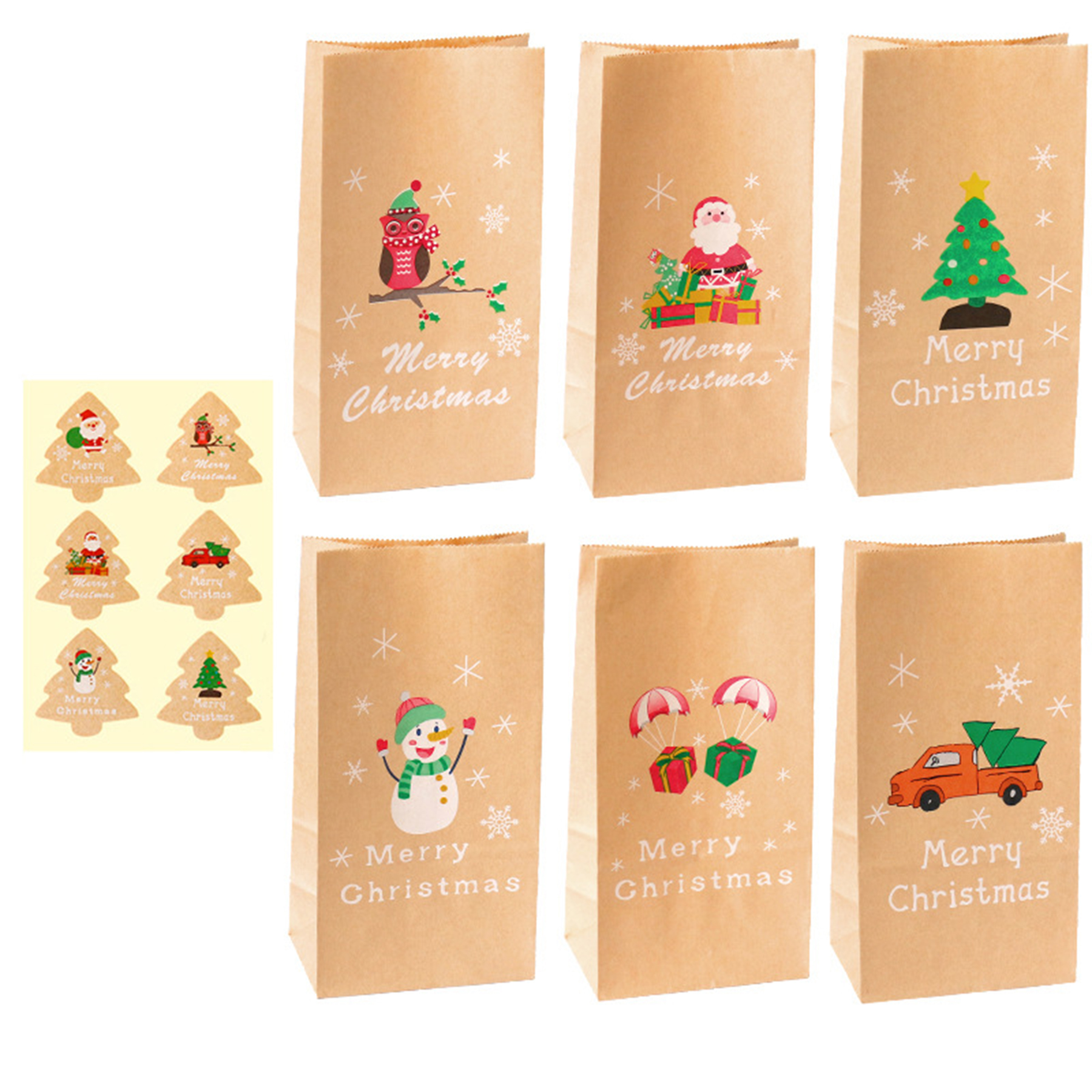 Christmas Gift Candy Bags And Stickers 2