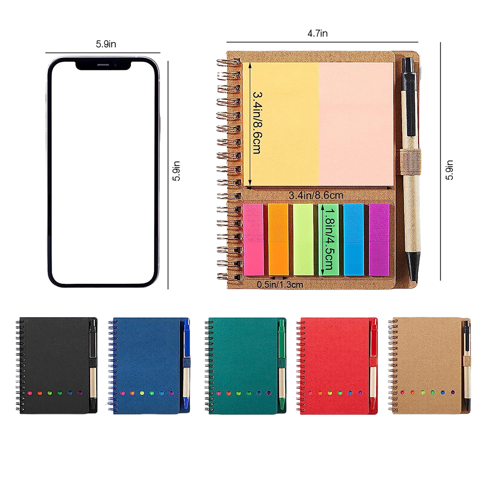 Kraft Paper Spiral Notebook With Pen 4