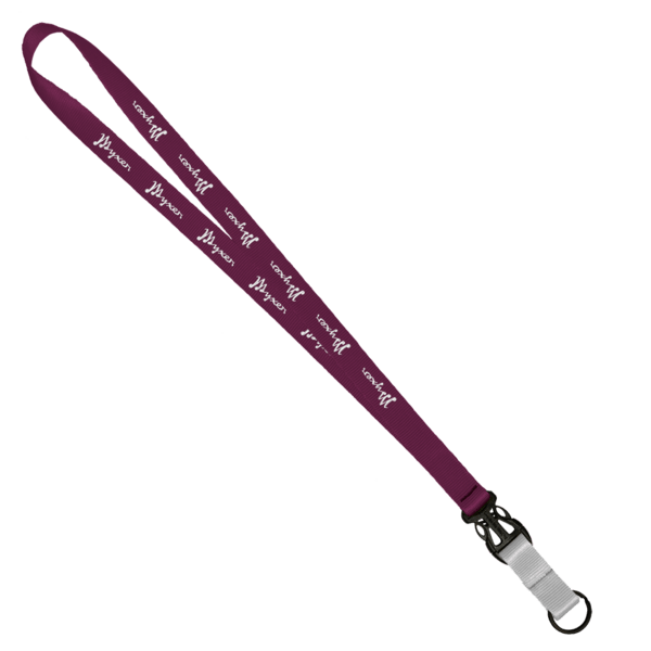 3/4" Multi color (Top and bottom) Nylon Lanyard with Plastic Slide Buckle R 473