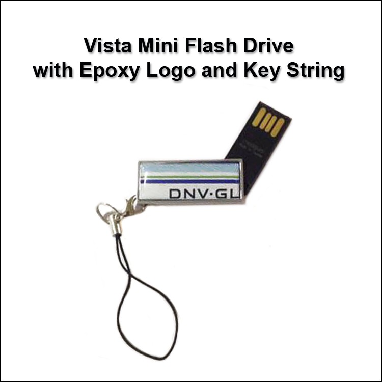 Vista Epoxy Mini Metal Flash Drive / USB - 2 GB Memory