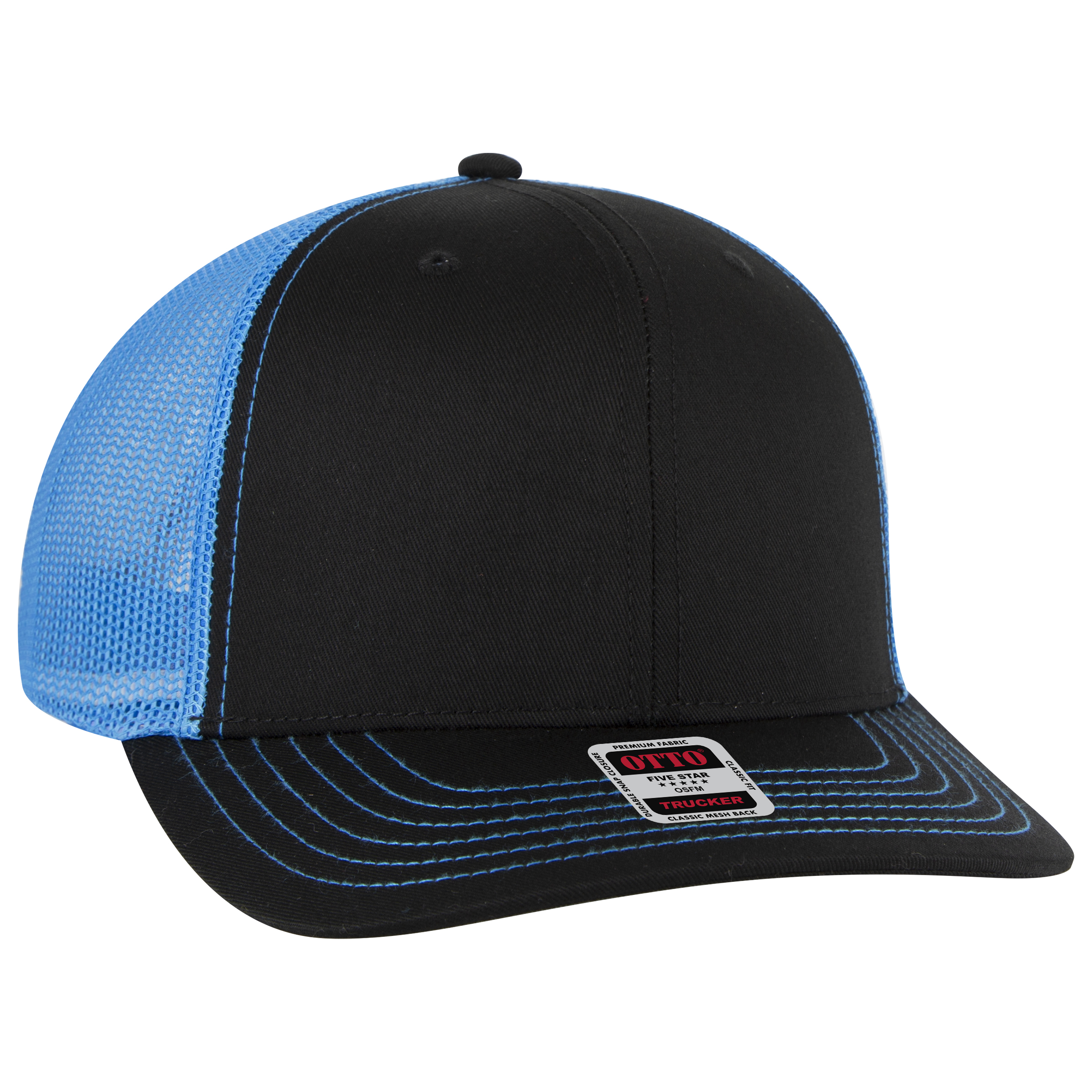 OTTO CAP® 6 Panel Mid Profile Mesh Back Trucker Hat 8