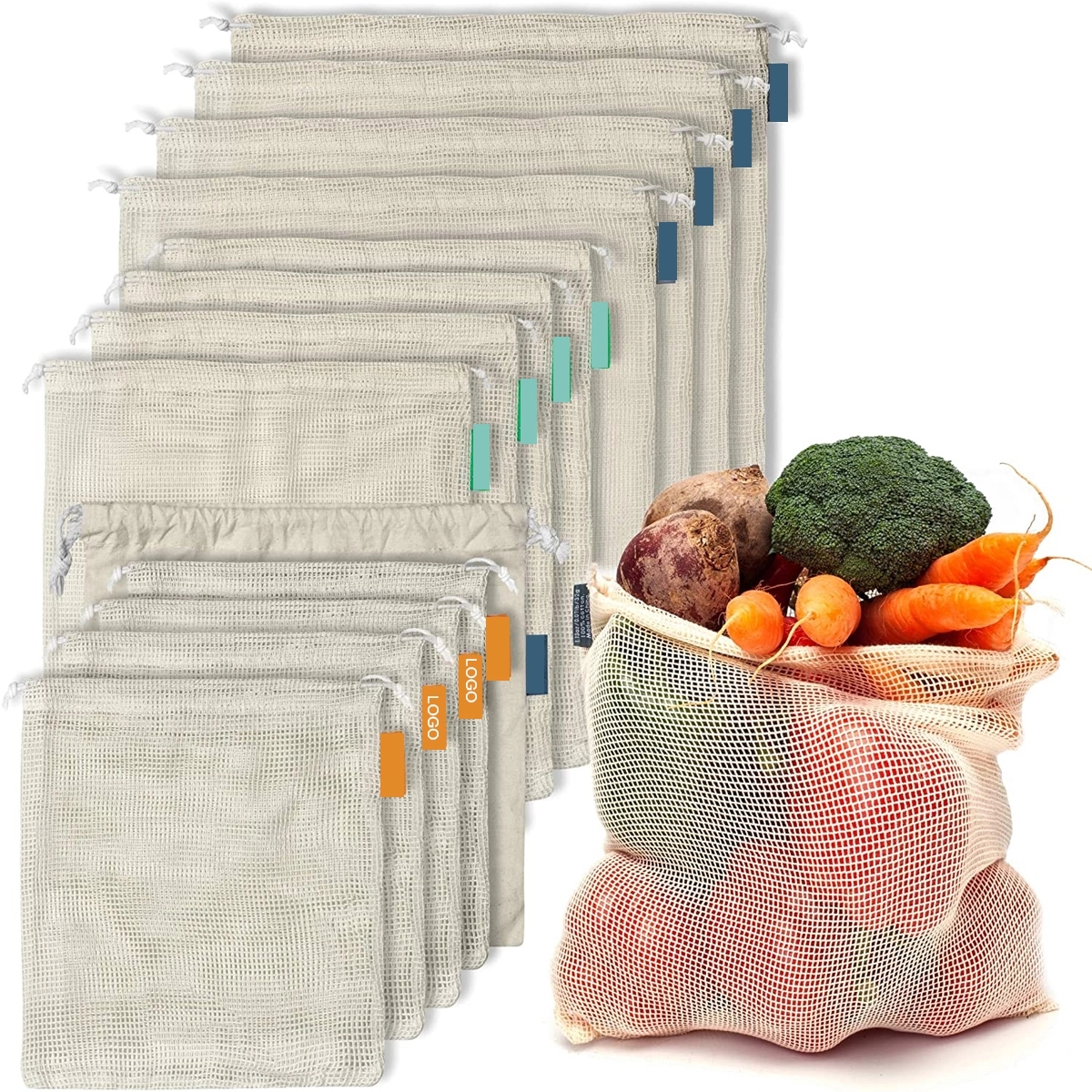 Organic Cotton Mesh Produce Bags 4