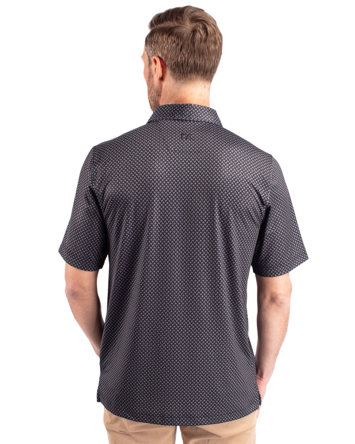 Pike Banner Print Stretch Mens Polo