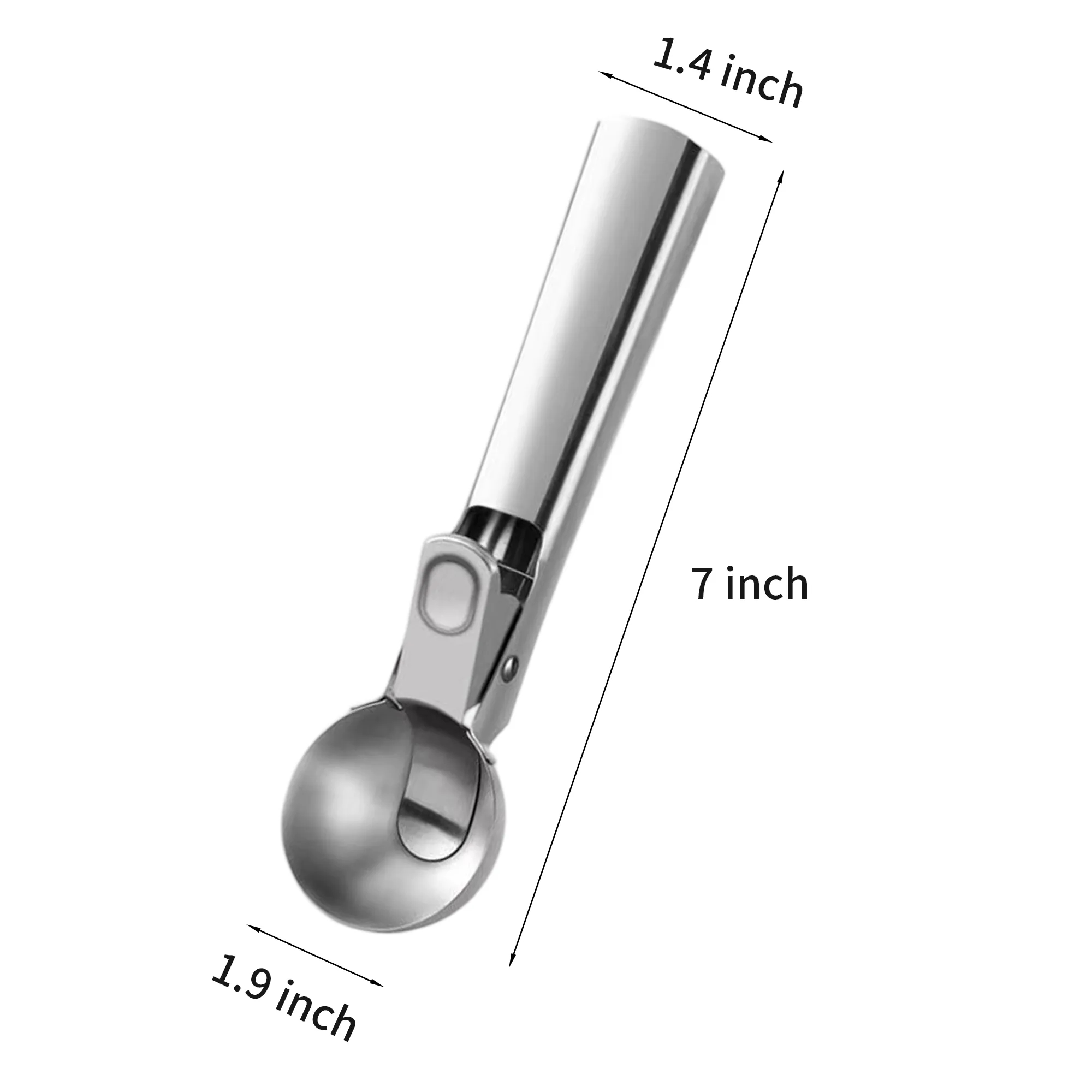 Stainless Steel Ice Cream Scoop with Trigger 1