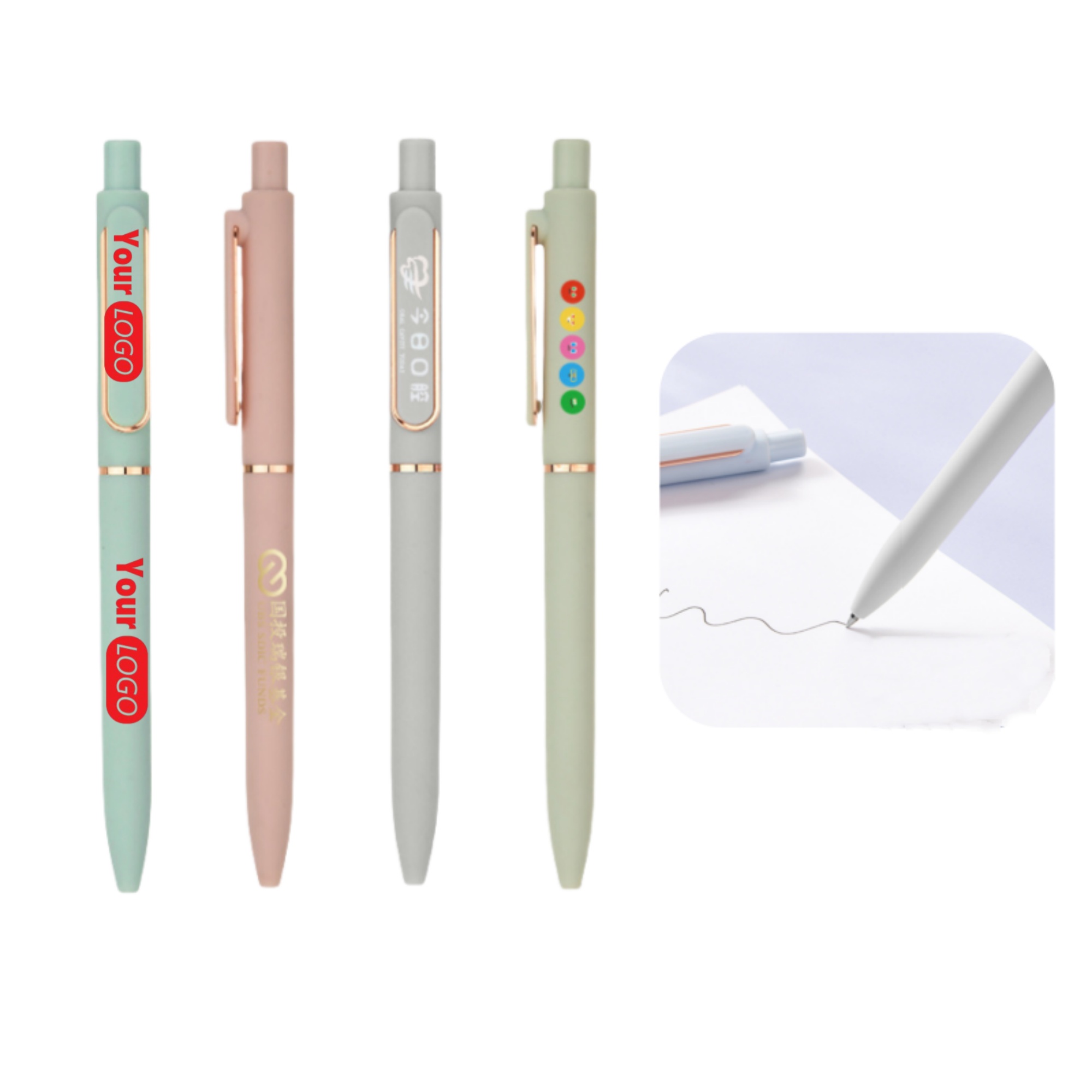 0.5mm Full Color Personalized Ballpoint Pen MOQ 100PCS 4