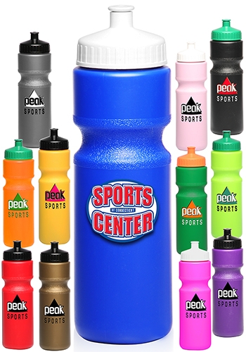 28 oz Push Cap Plastic Water Bottle 1
