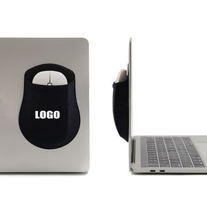Computer Mouse And Gadget Organizer Pouch With Adhesive Attachment 4