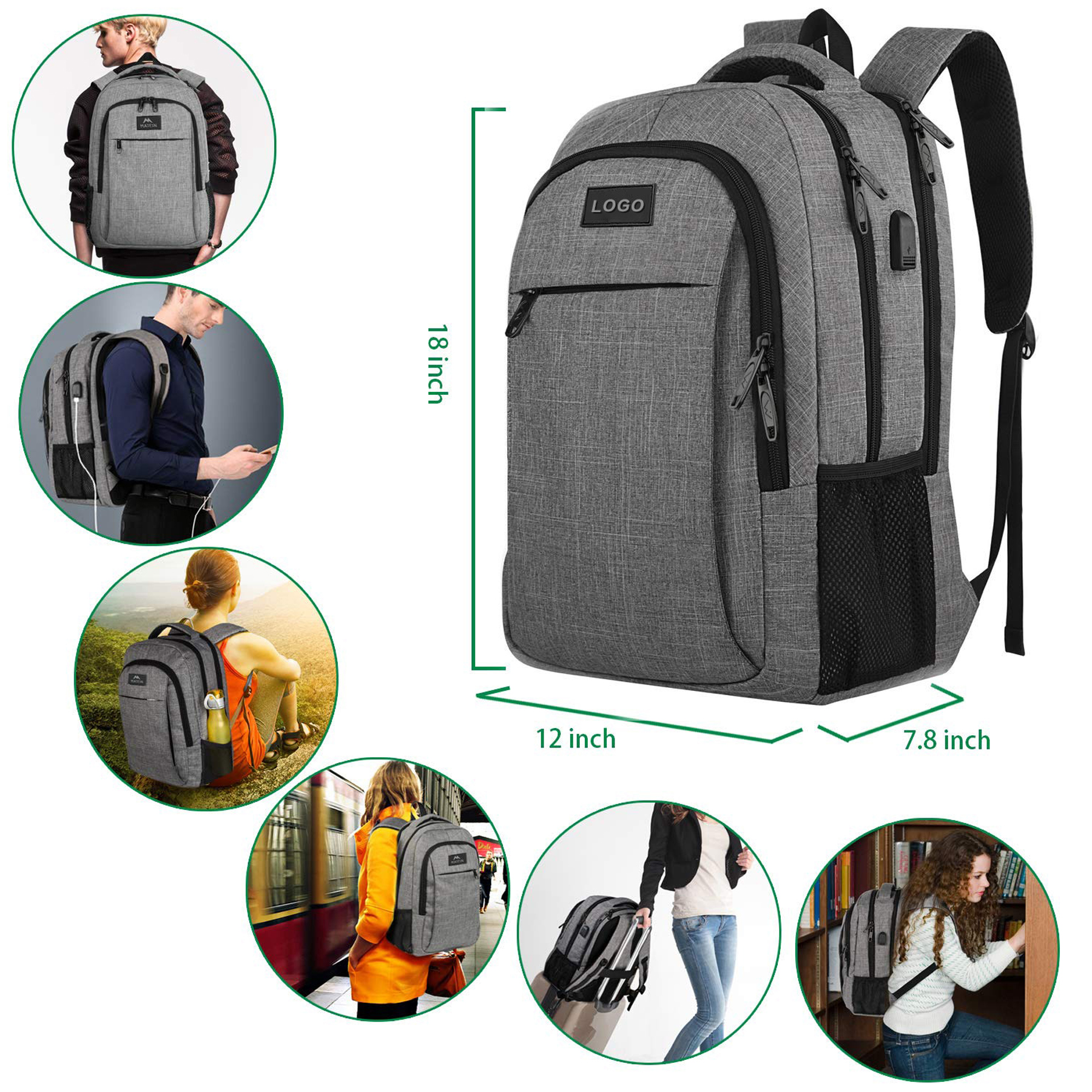 17" Travel Laptop Backpack 2