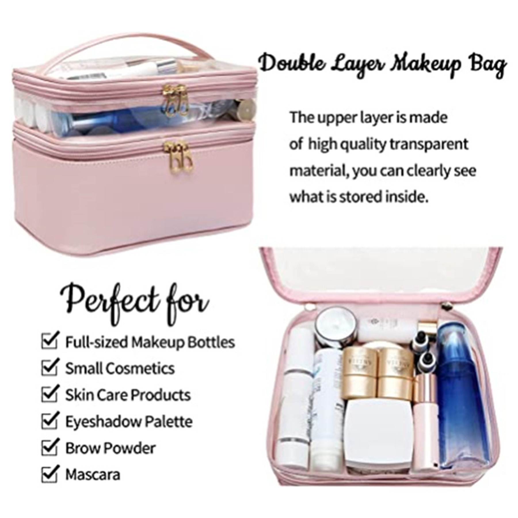 Double Layer Makeup Organizer Bag 5
