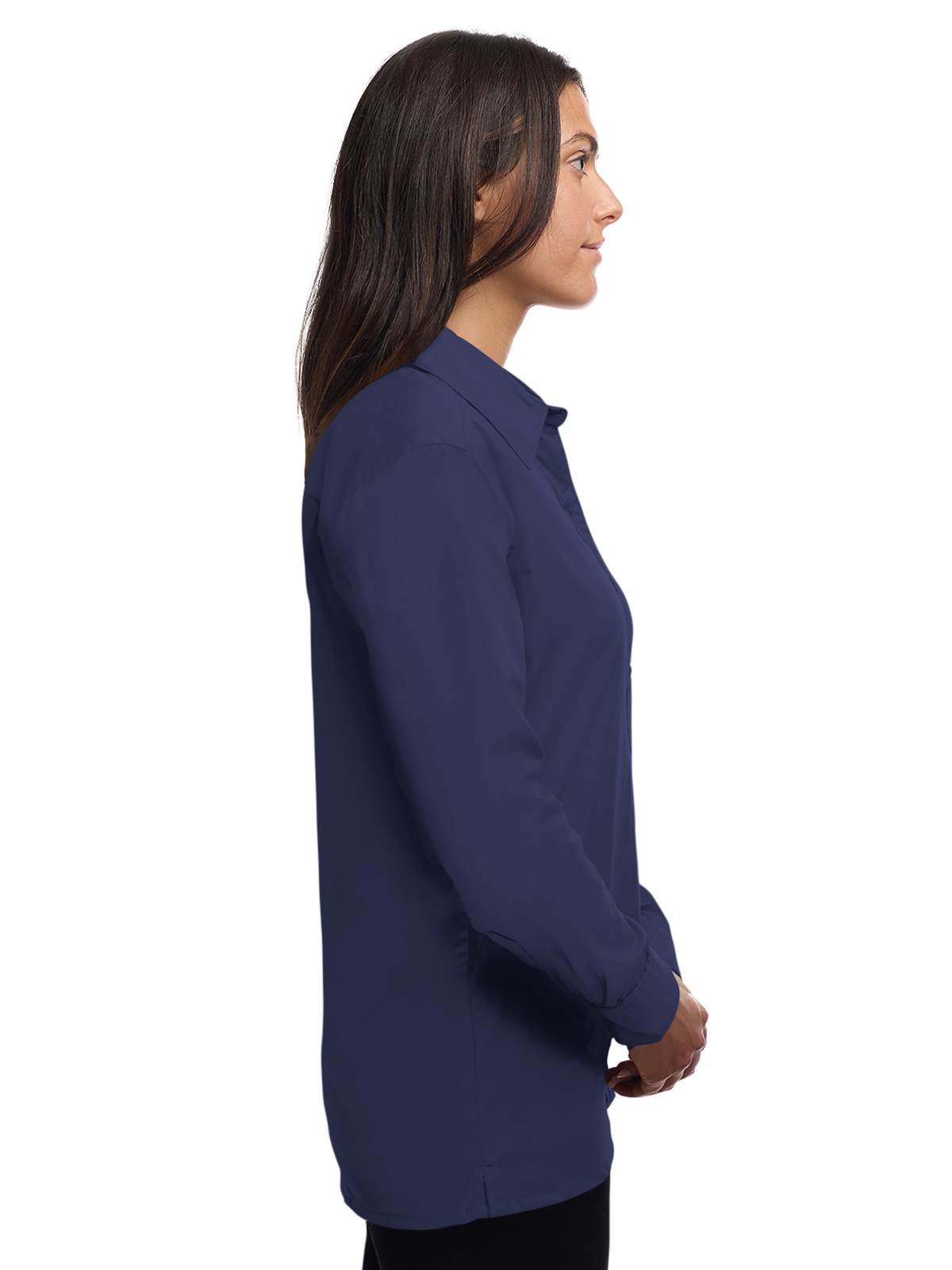 Blue Generation - Women's Pocketless Long Sleeve Poplin Shirt 35