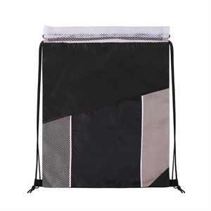 Two Tone Waterproof Mesh Cinch Bag 14