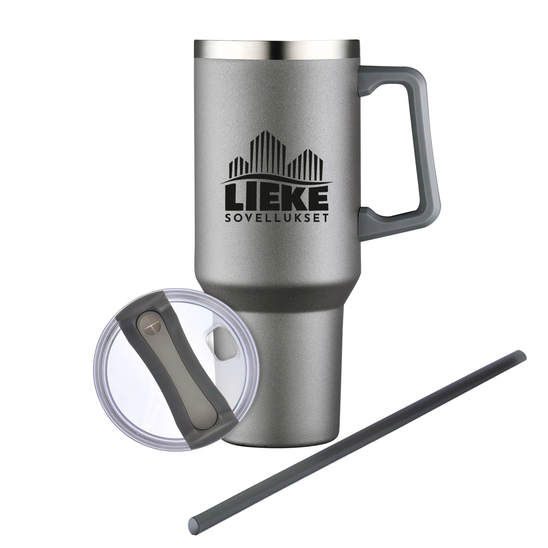 THE HIDRATOR - 40 oz. S/S TRAVEL MUG WITH HANDLE AND STRAW 13