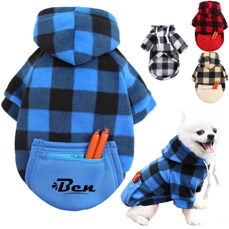 Letters Winter Pet Dog Hoodies Cotton Warm Clothes 1