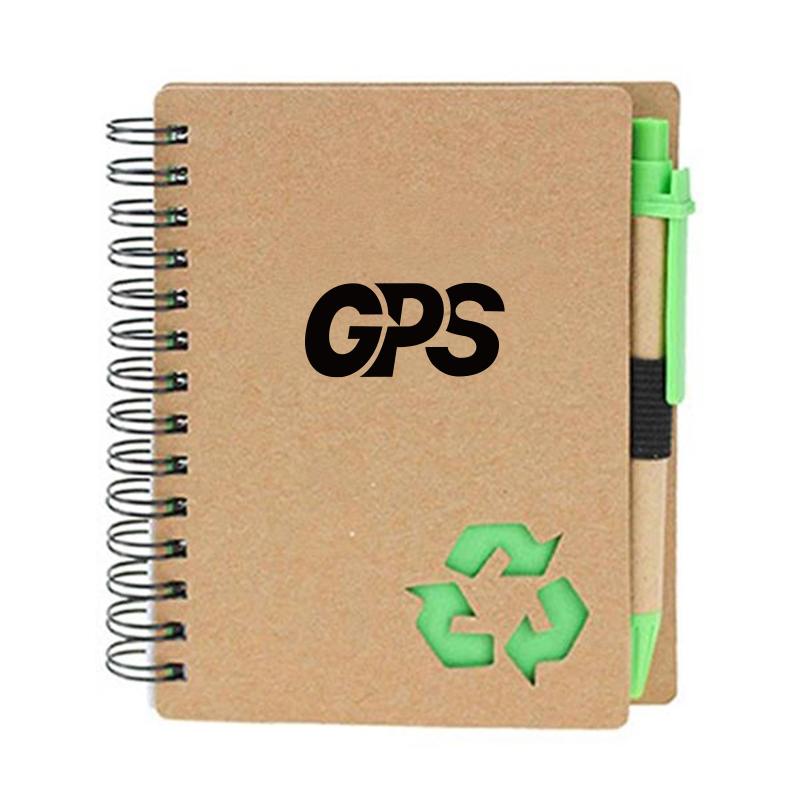 Eco Spiral Notebook w/Pen - Full Color 1