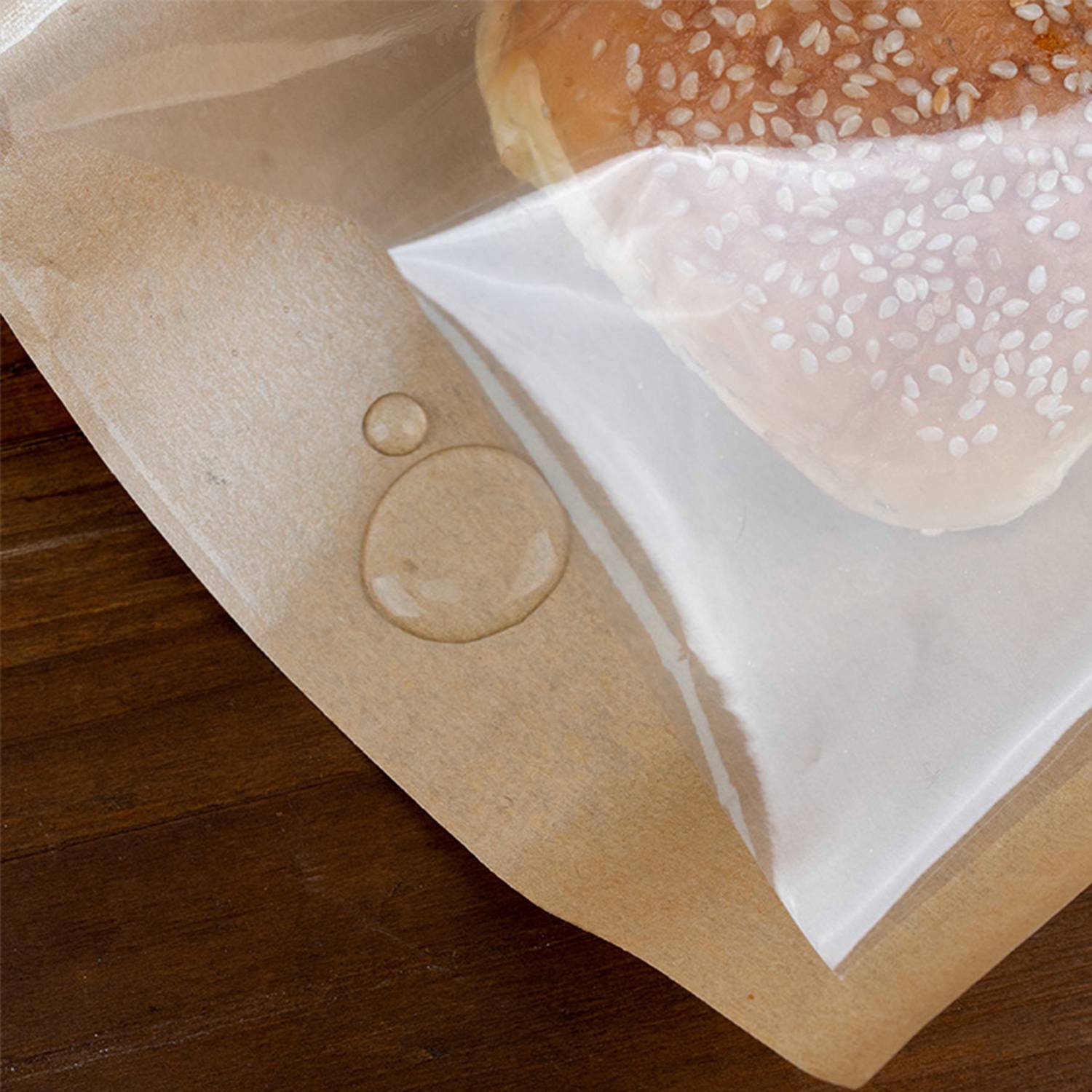 Multiple sizes Oil Proof Custom Paper Bread Bag 5