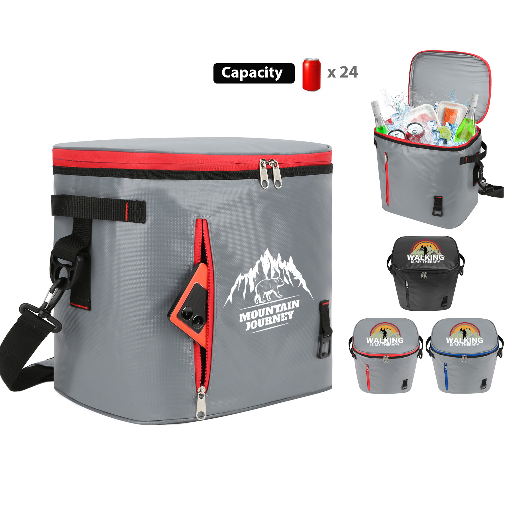 24 Can Waterproof Insulated Soft Sided Cooler 2