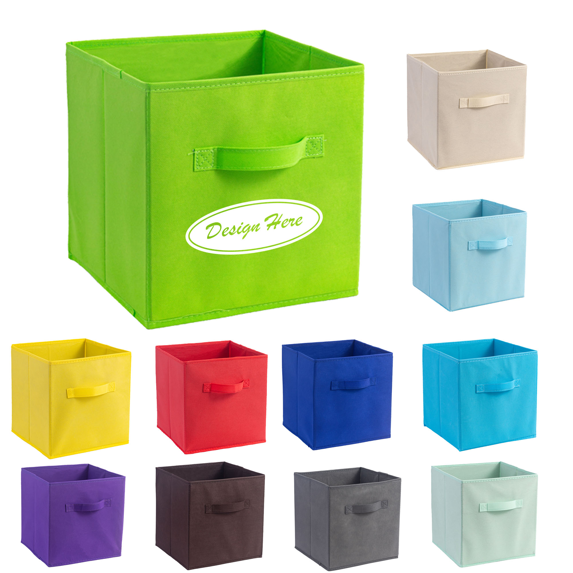 Non-Woven Square Storage Box with Handle for Space-Saving Storage 6