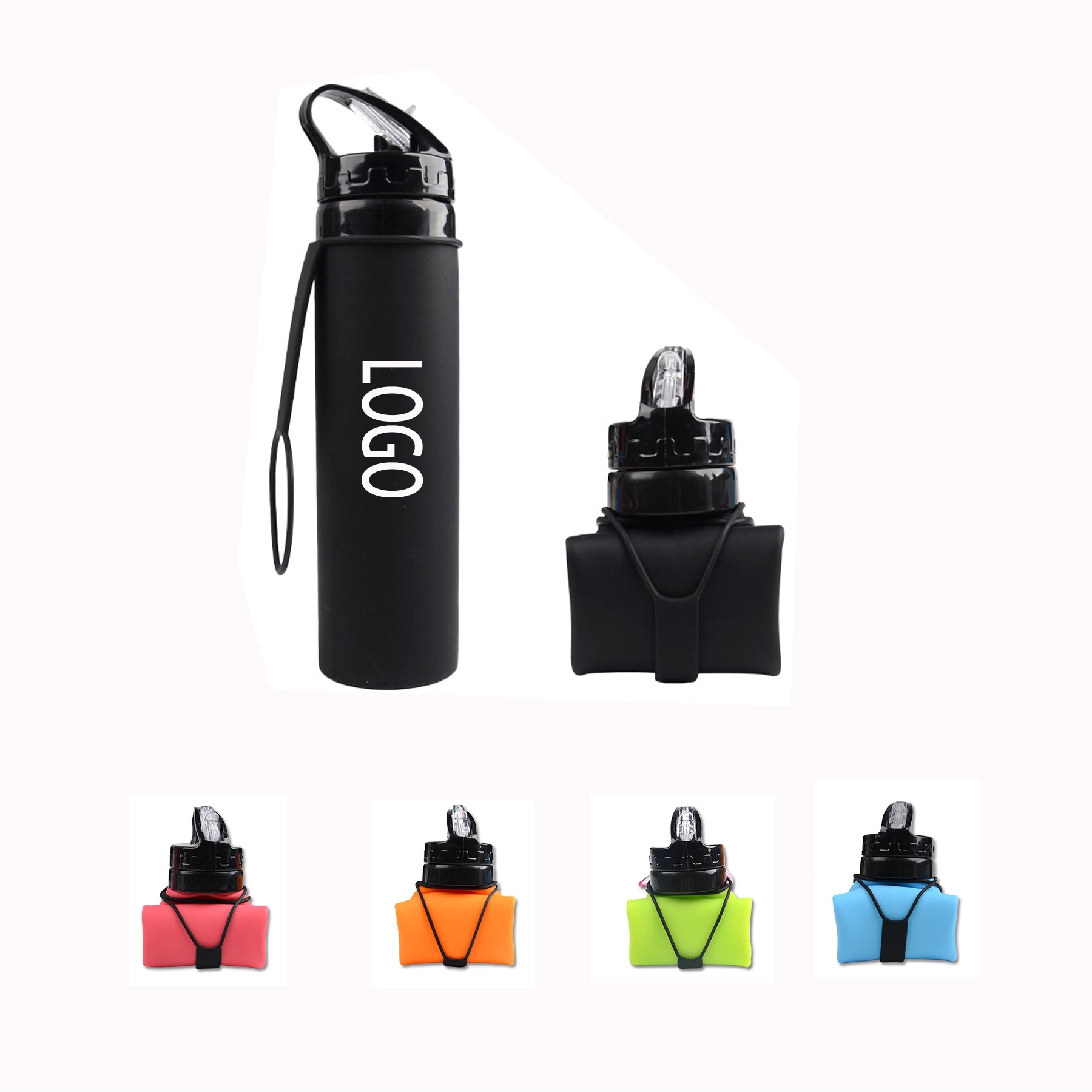Collapsible Silicone Foldable Water Bottle 2