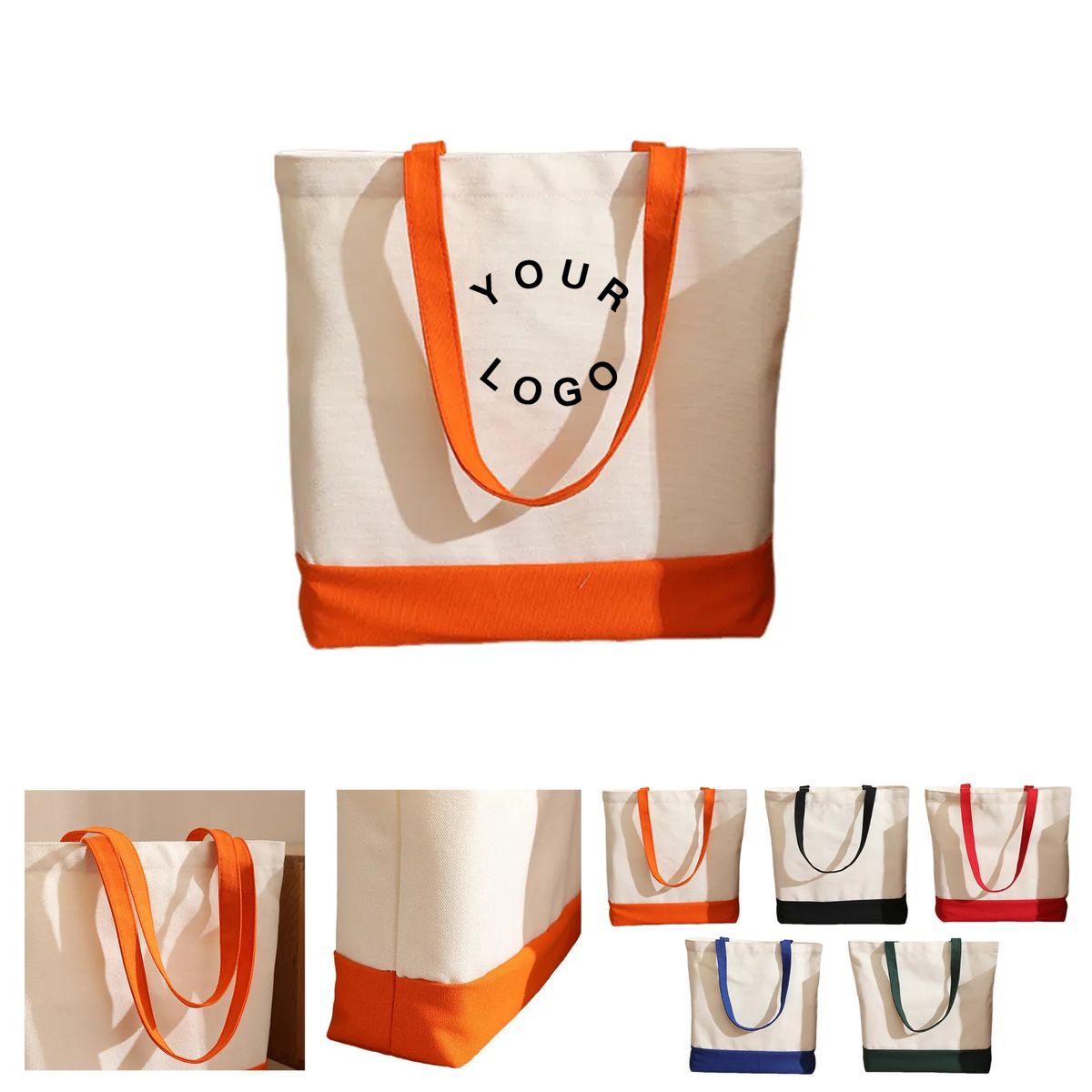 Durable Polyester Canvas Bag With Large Capacity, custom tote bag with logo imprint 4
