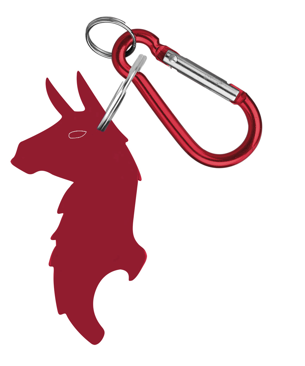 Llama Shape Bottle Opener Key Ring with Carabiner 4