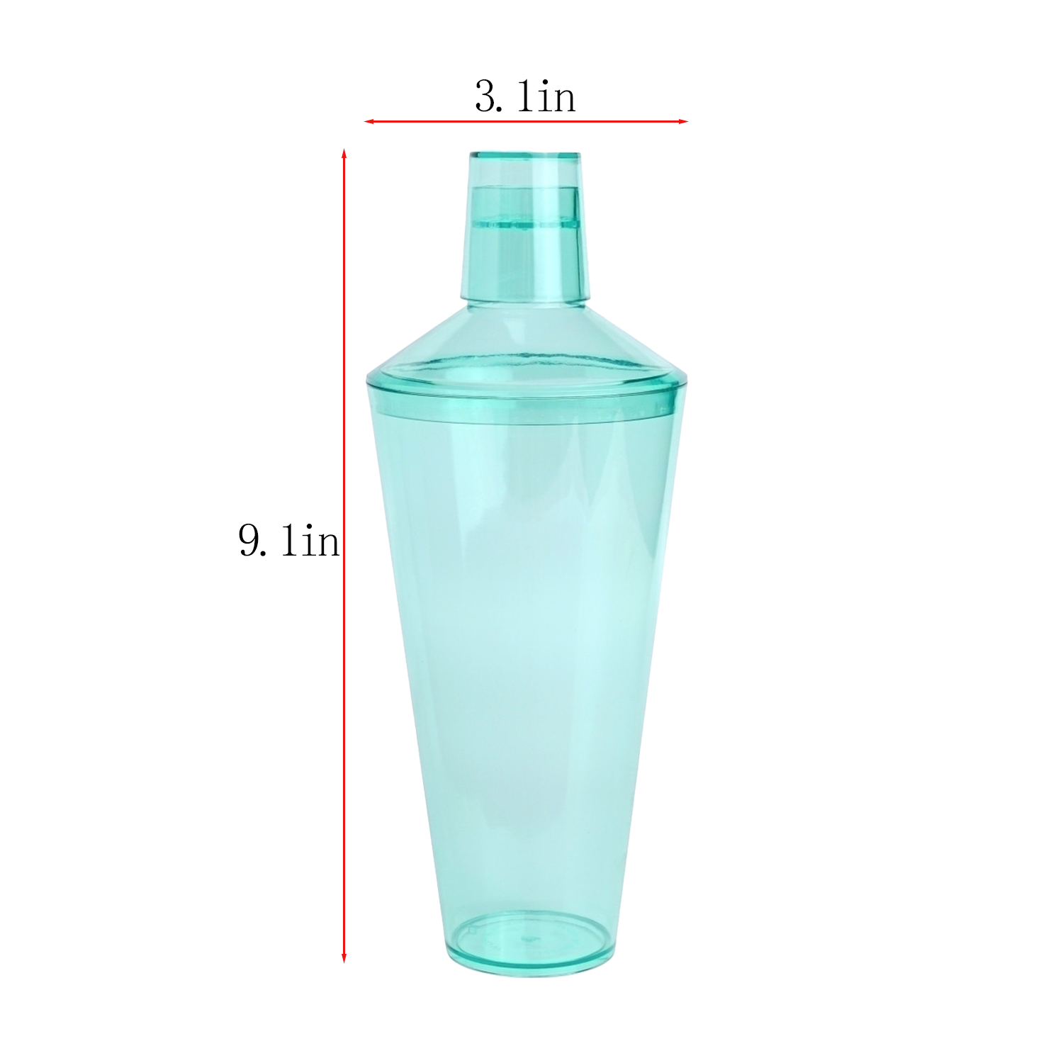 19 oz Plastic Clear Cocktail Shaker 4