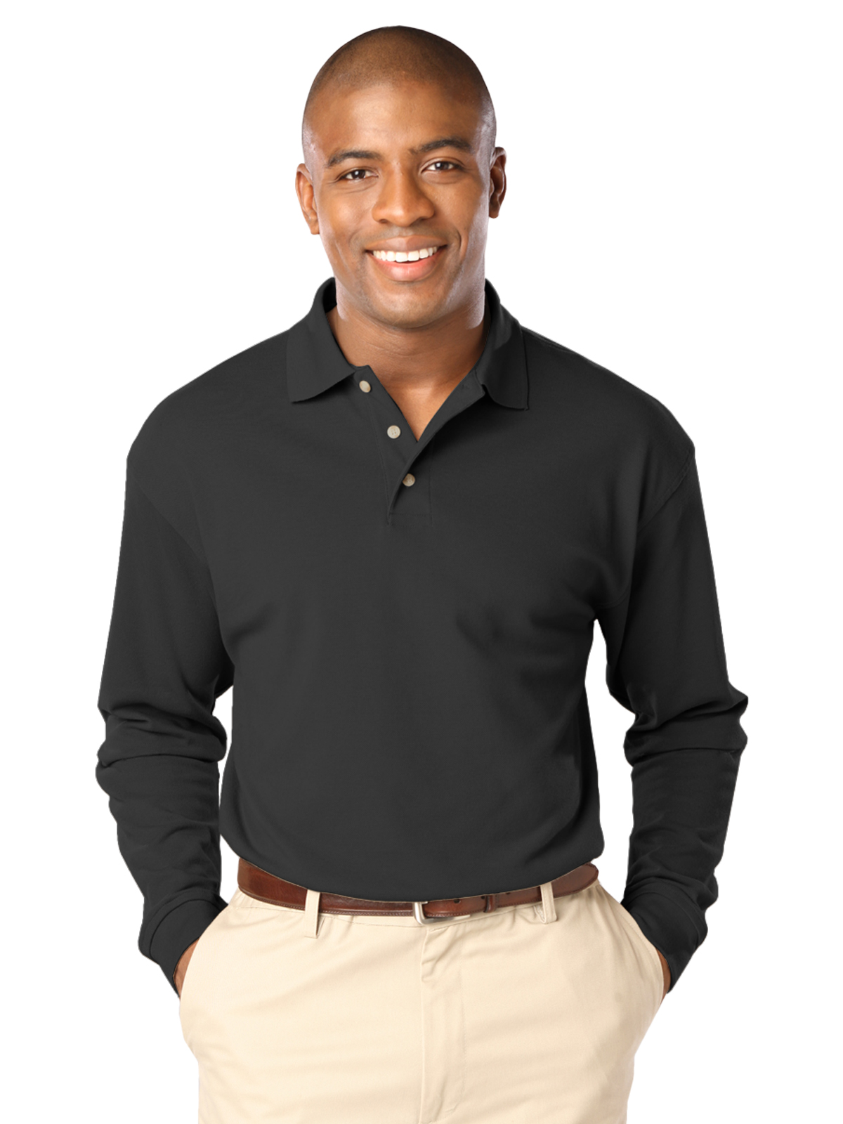 Blue Generation - Men's Pocketless Superblend Long Sleeve Polo