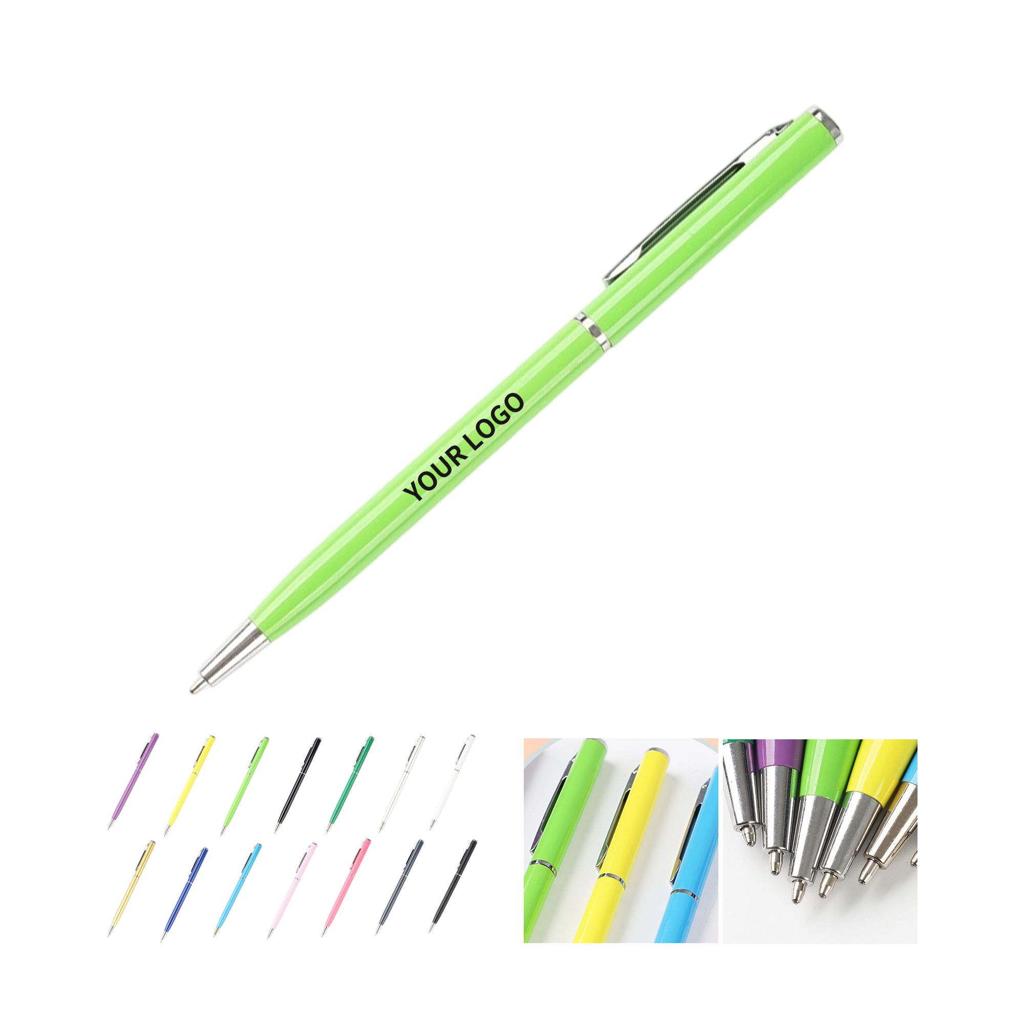Slim Metal Ballpoint Pen with Twist Action 11