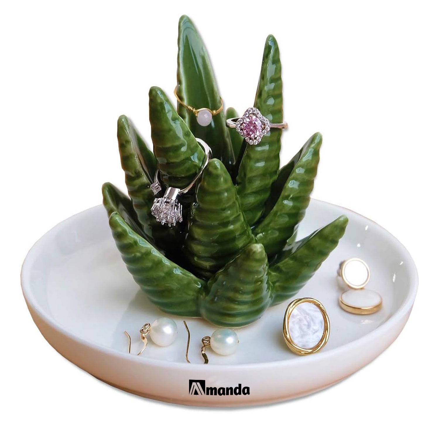 Cactus Decorative Dish Tray 2