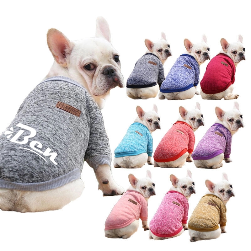 Letters Winter Pet Dog Hoodies Cotton Warm Clothes 1