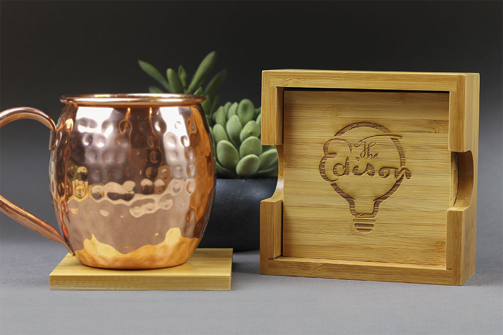 Bamboo Coaster Set 4