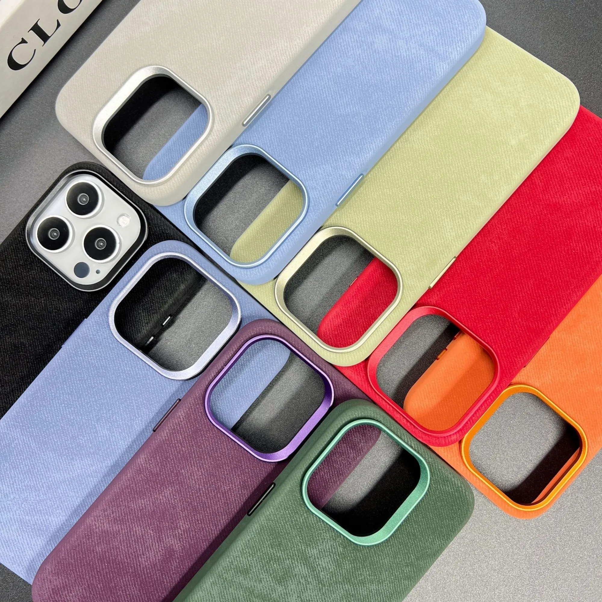 Flannel Texture Leather Phone Case 4