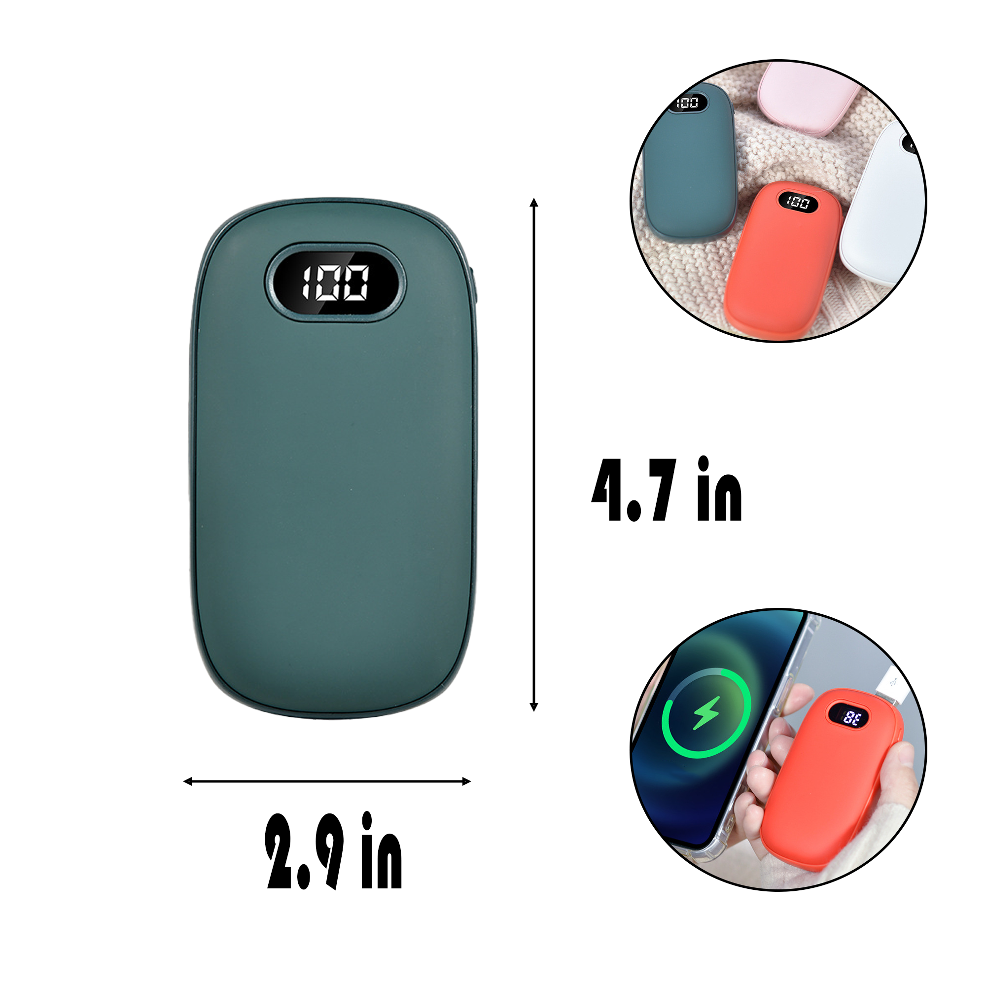 Portable Digital Display Rechargeable Winter Hand Warmer 6