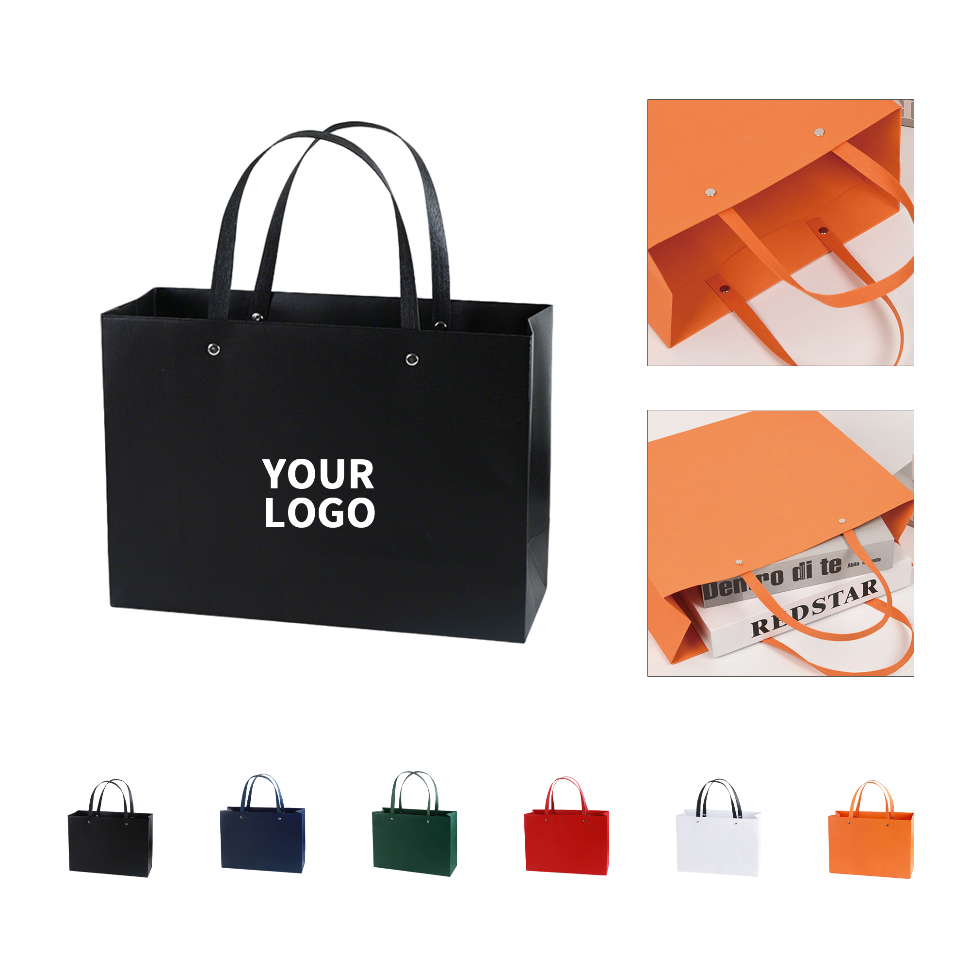 Kraft Paper Gift Bag 13" x 4.8" x 10.3" 2