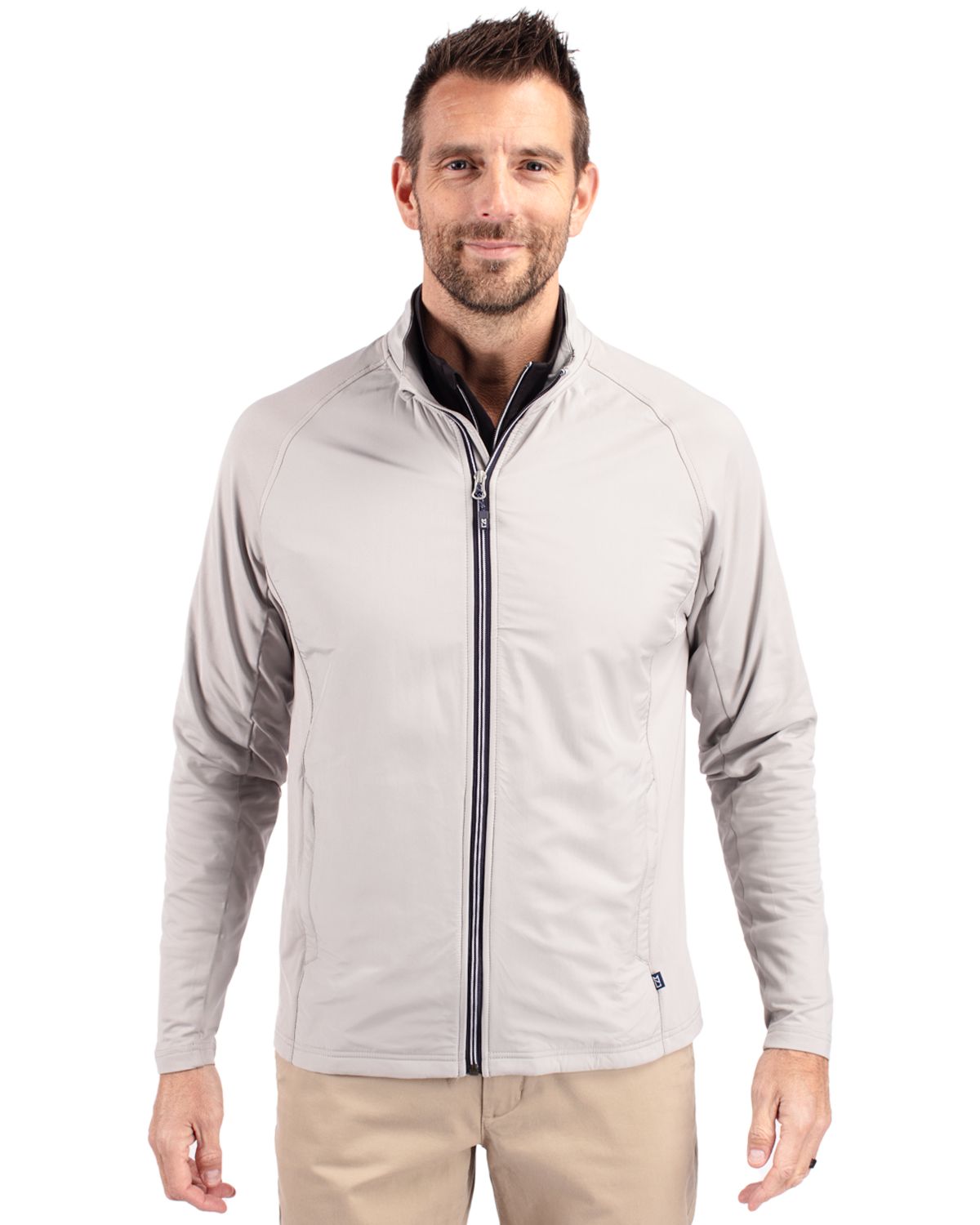 Cutter & Buck Adapt Recycled Soft Knit Stretch Mens Hybrid Full Zip Jacket 77