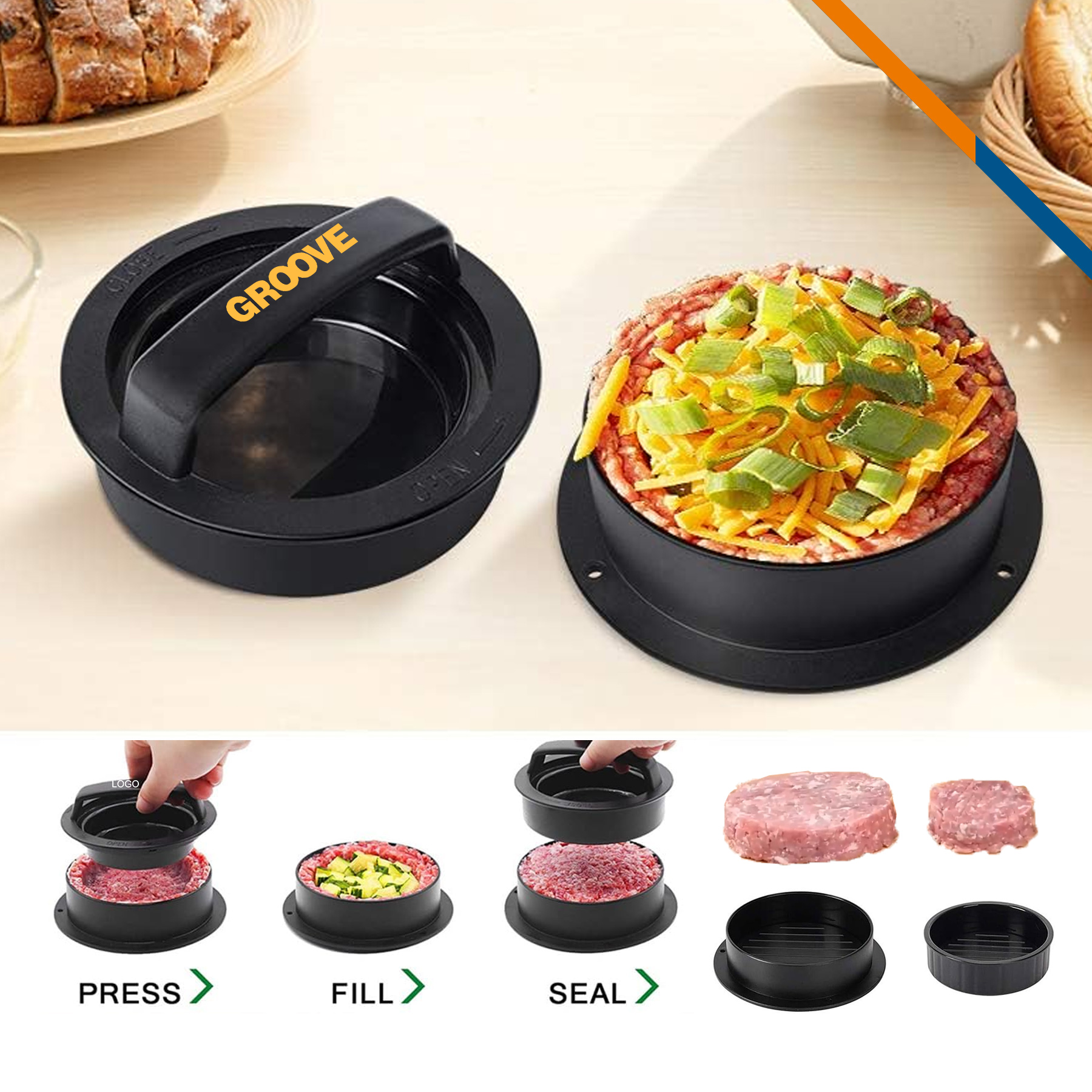 Xarey Burger Press Set 2