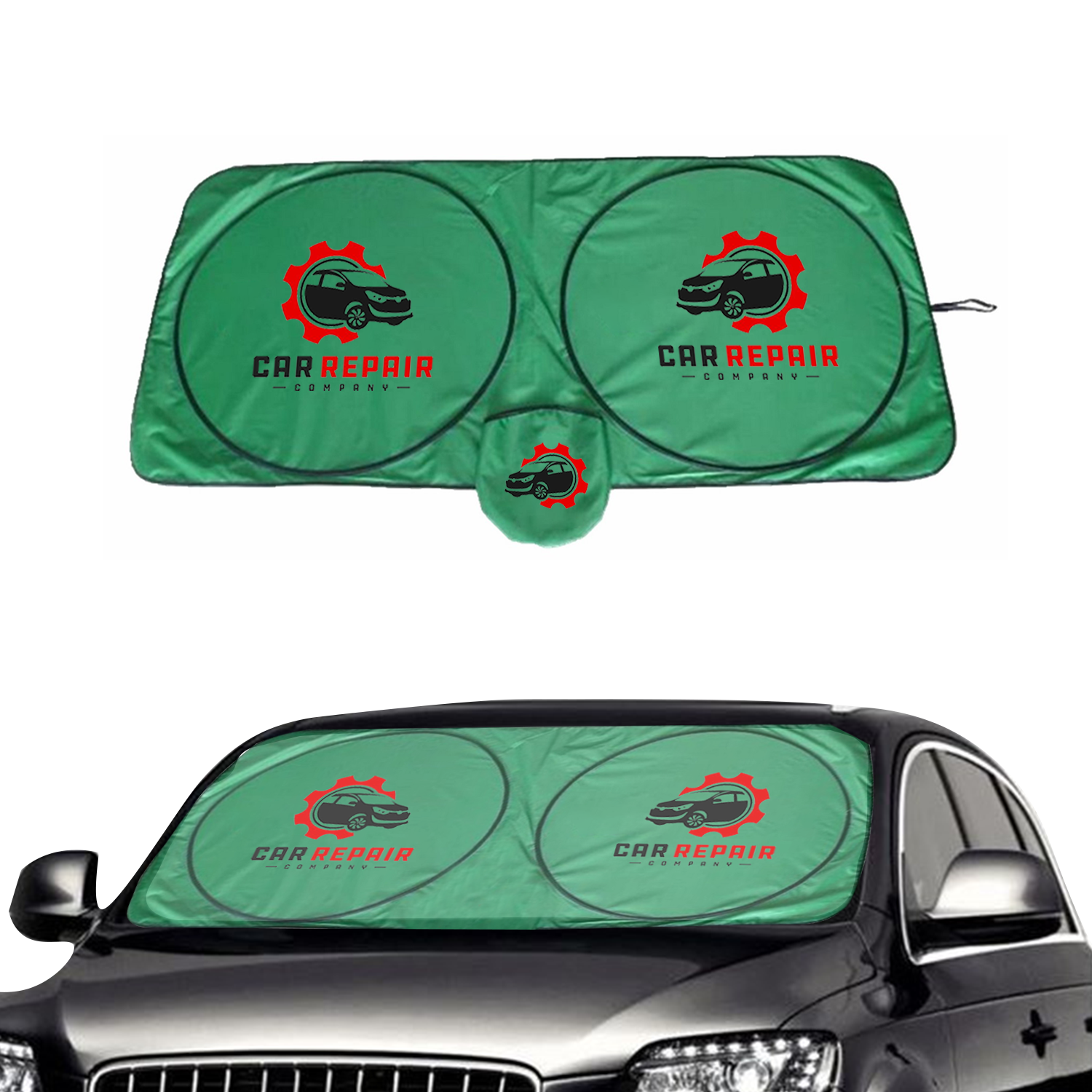 Full Color Collapsible Auto Sunshade 1